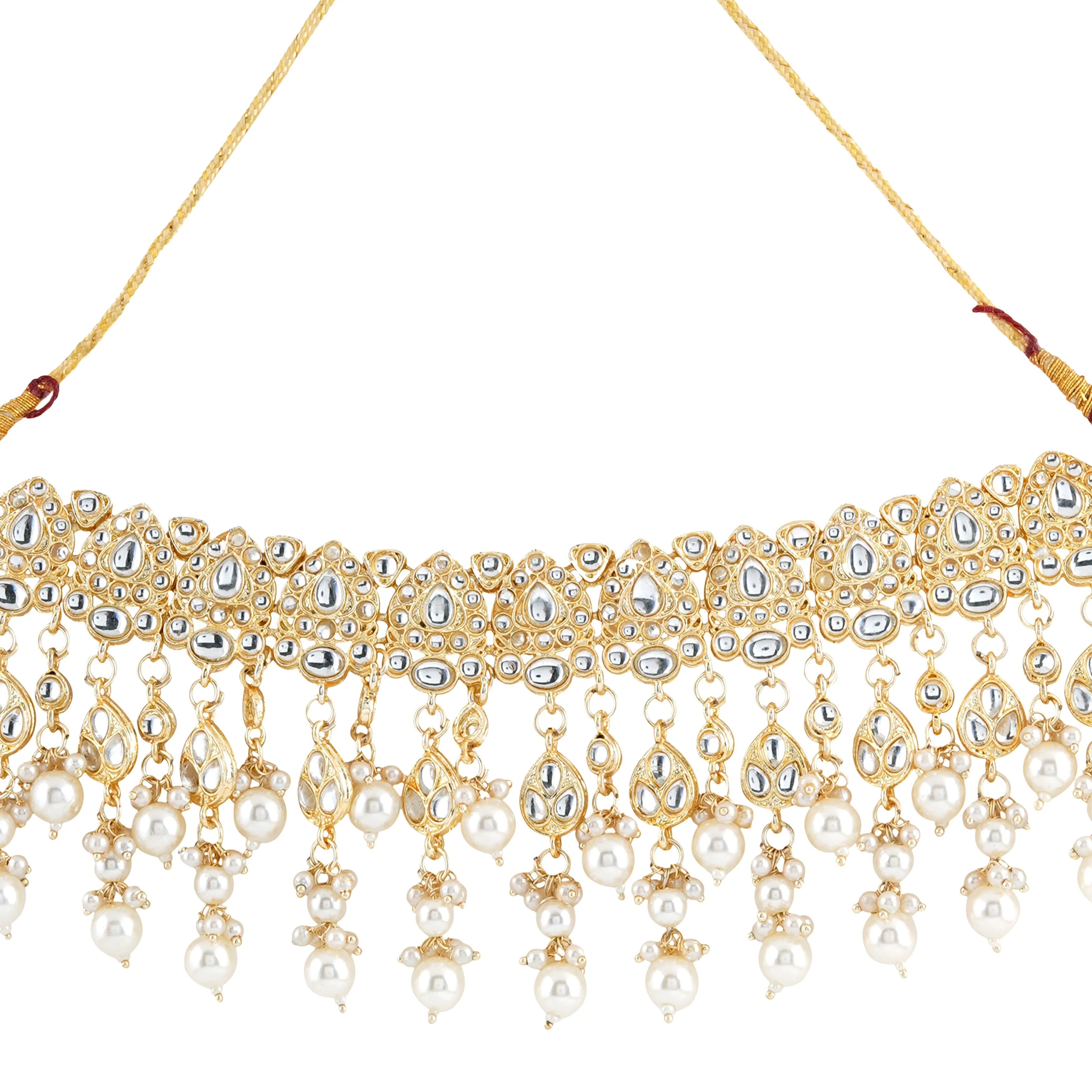 Teejh Kayraa Pearl and Polki Necklace Set - Image 3