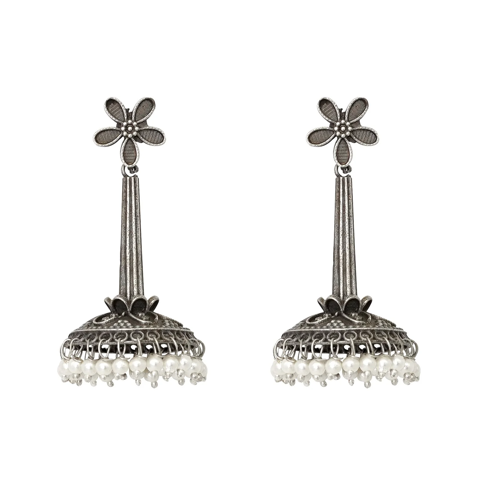 Teejh Kenisha Silver Oxidised Earrings - Image 3