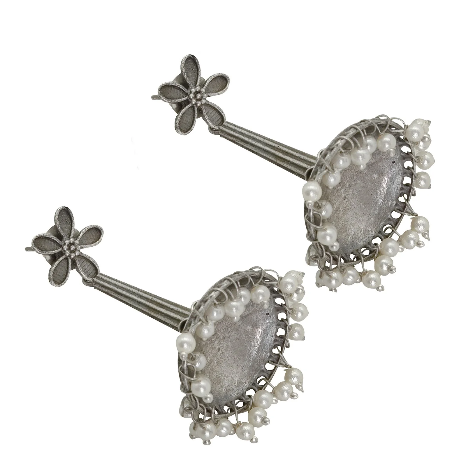 Teejh Kenisha Silver Oxidised Earrings - Image 4