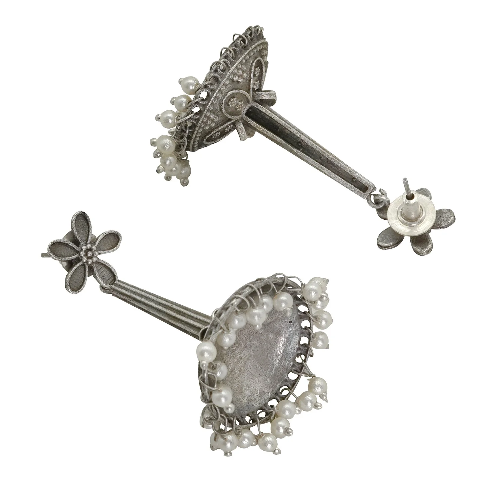Teejh Kenisha Silver Oxidised Earrings - Image 5