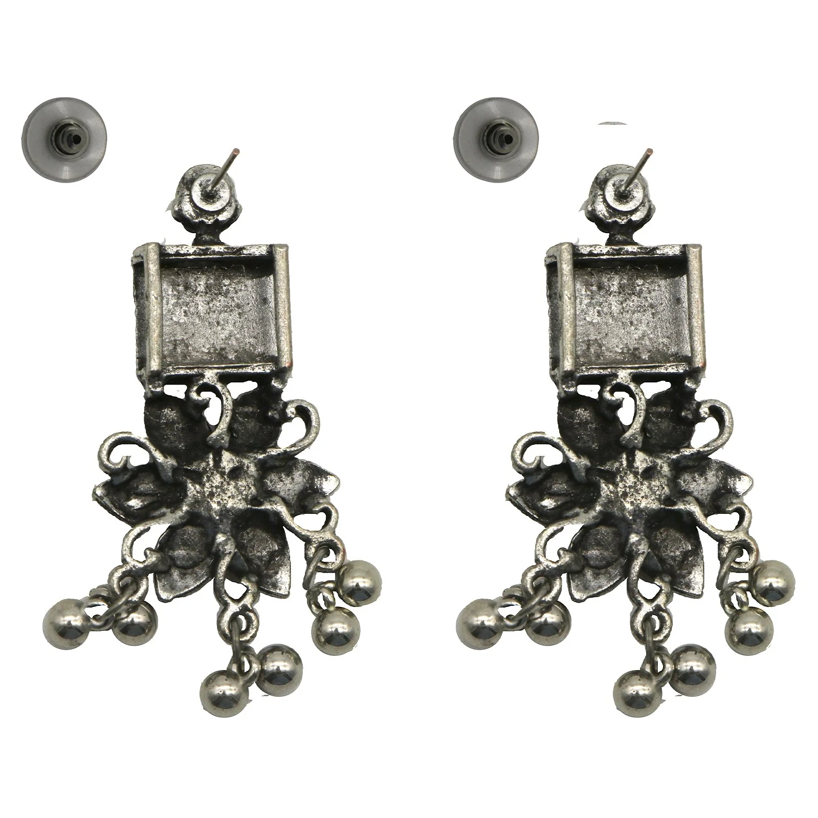 Teejh Khushi Ghungroo Silver Oxidised Necklace Set - Image 11
