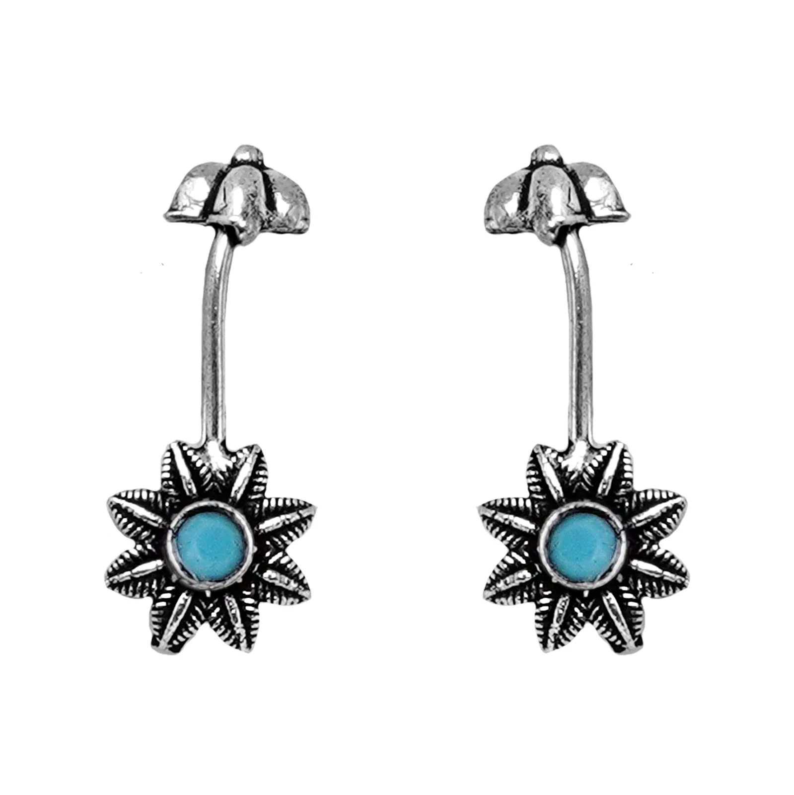 Teejh Krisha Blue Stone Clip On Bugadi - Image 3