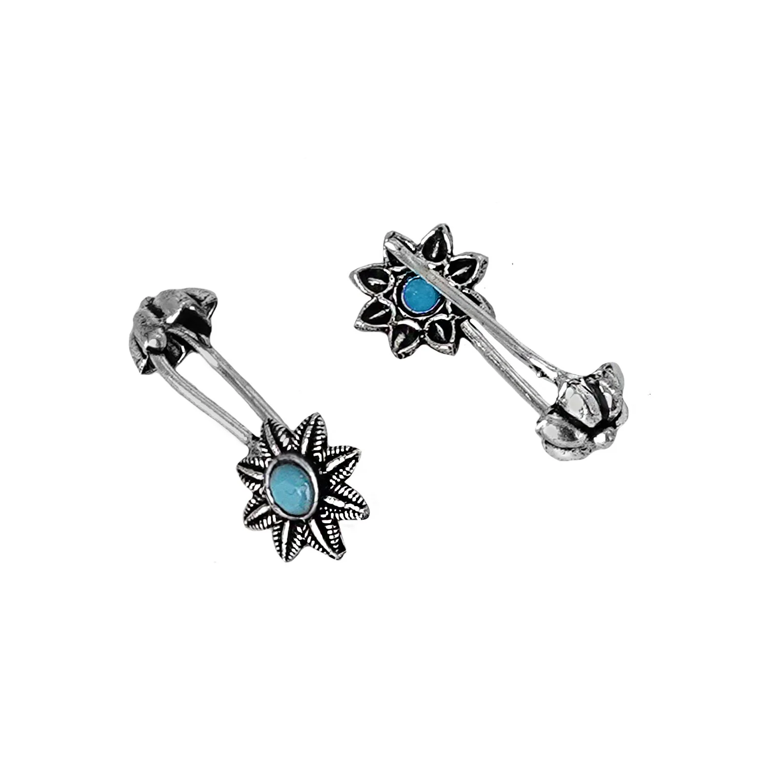 Teejh Krisha Blue Stone Clip On Bugadi - Image 5