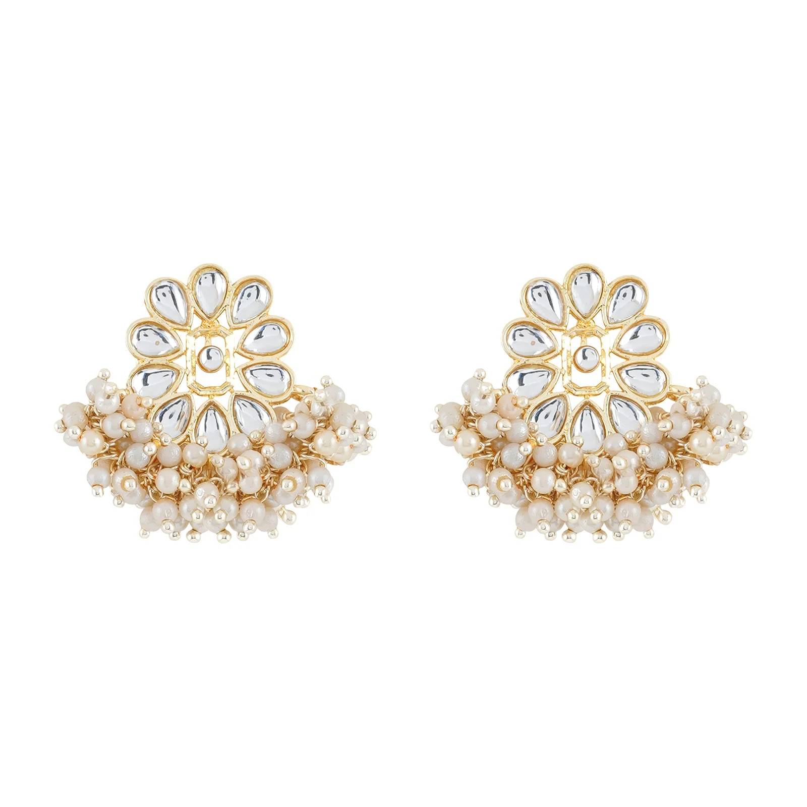 Teejh Kriya Pearl and Polki Earring - Image 3