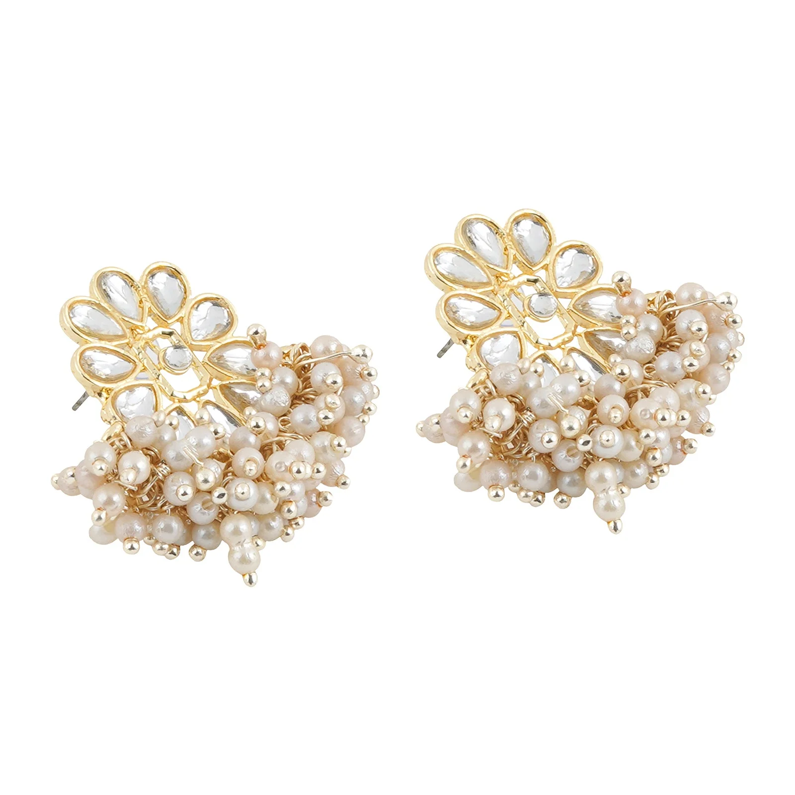 Teejh Kriya Pearl and Polki Earring - Image 4