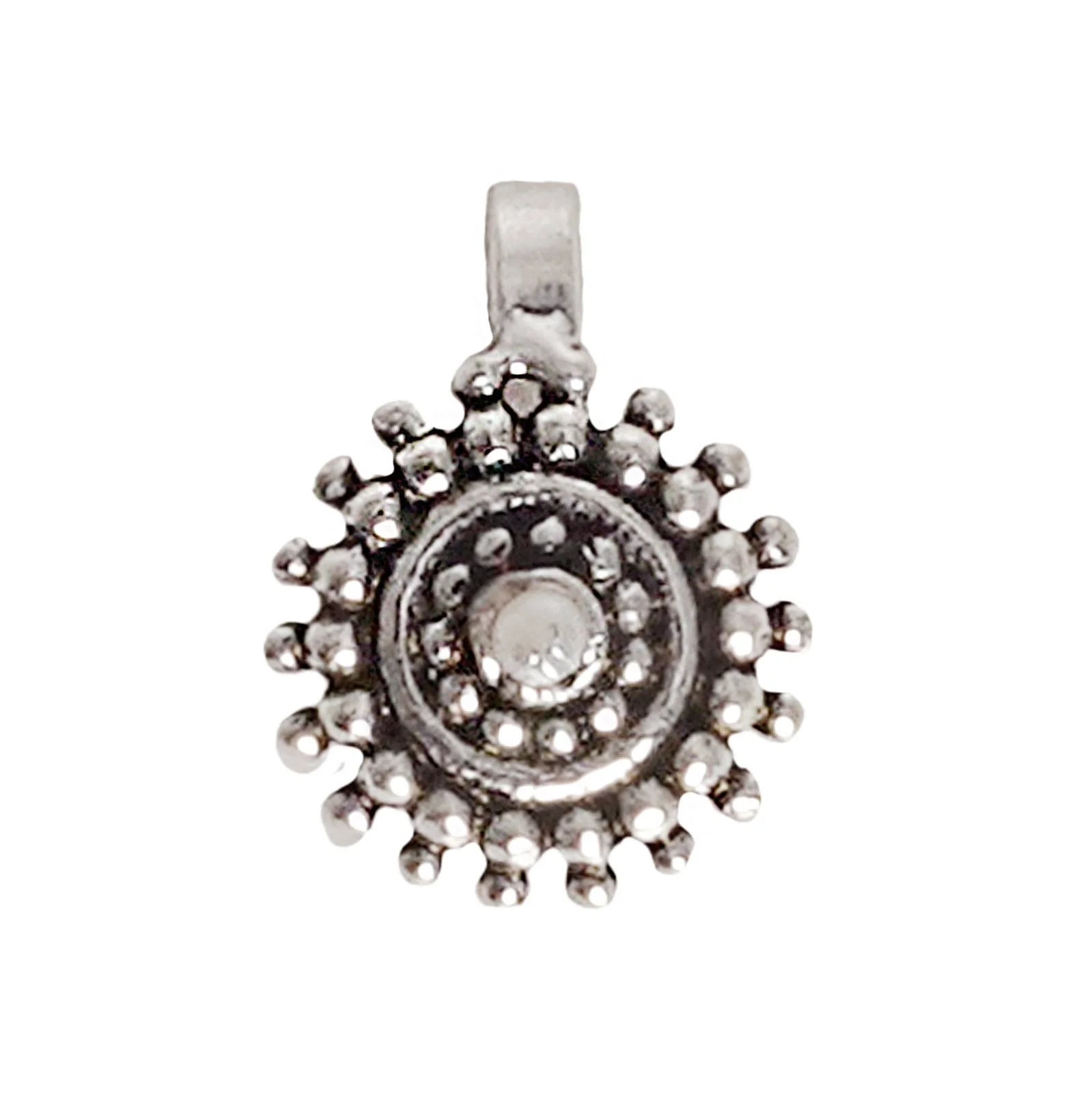 Teejh Lalita White Stone Floral Nosepin - Image 2