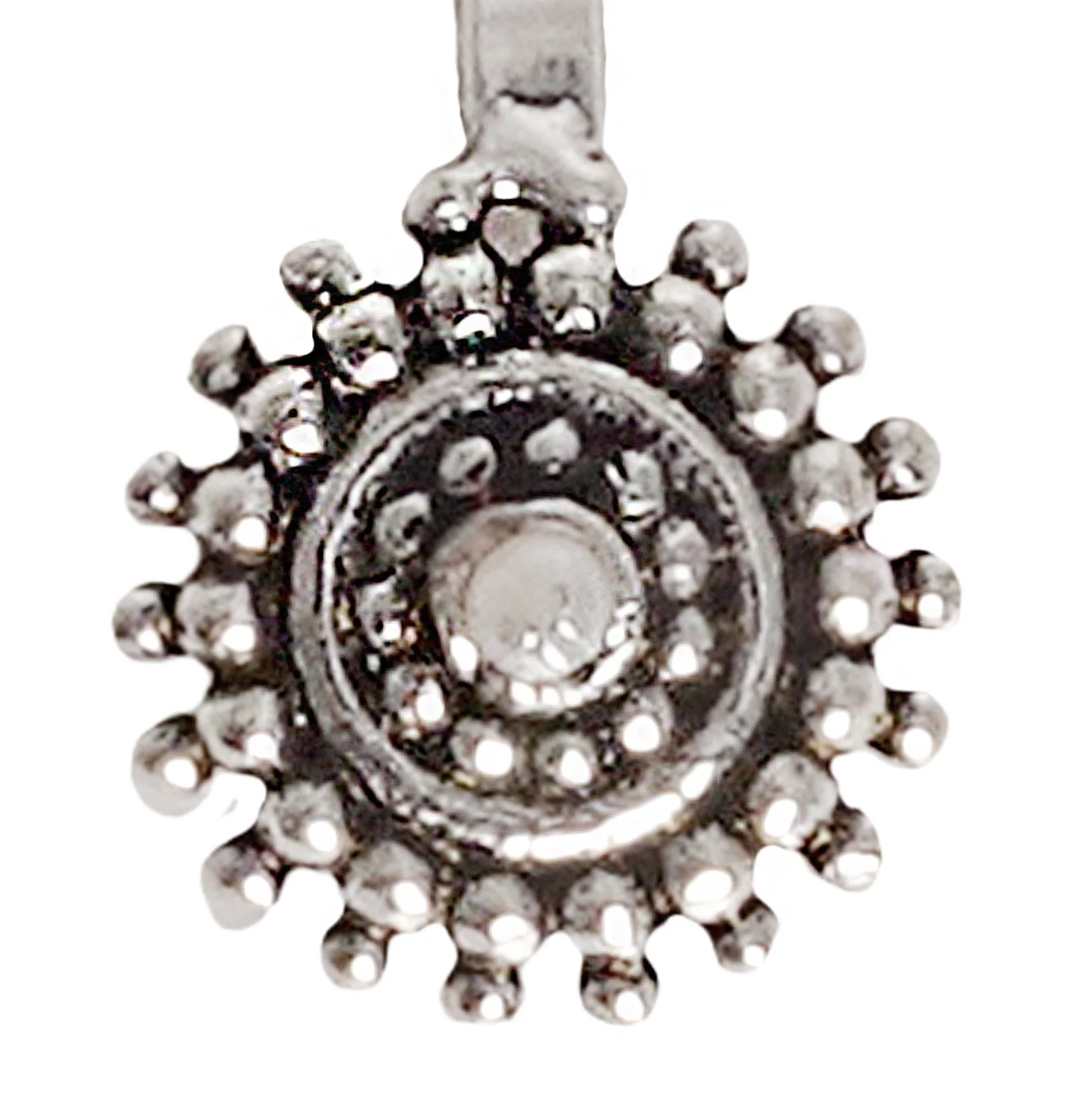 Teejh Lalita White Stone Floral Nosepin - Image 3