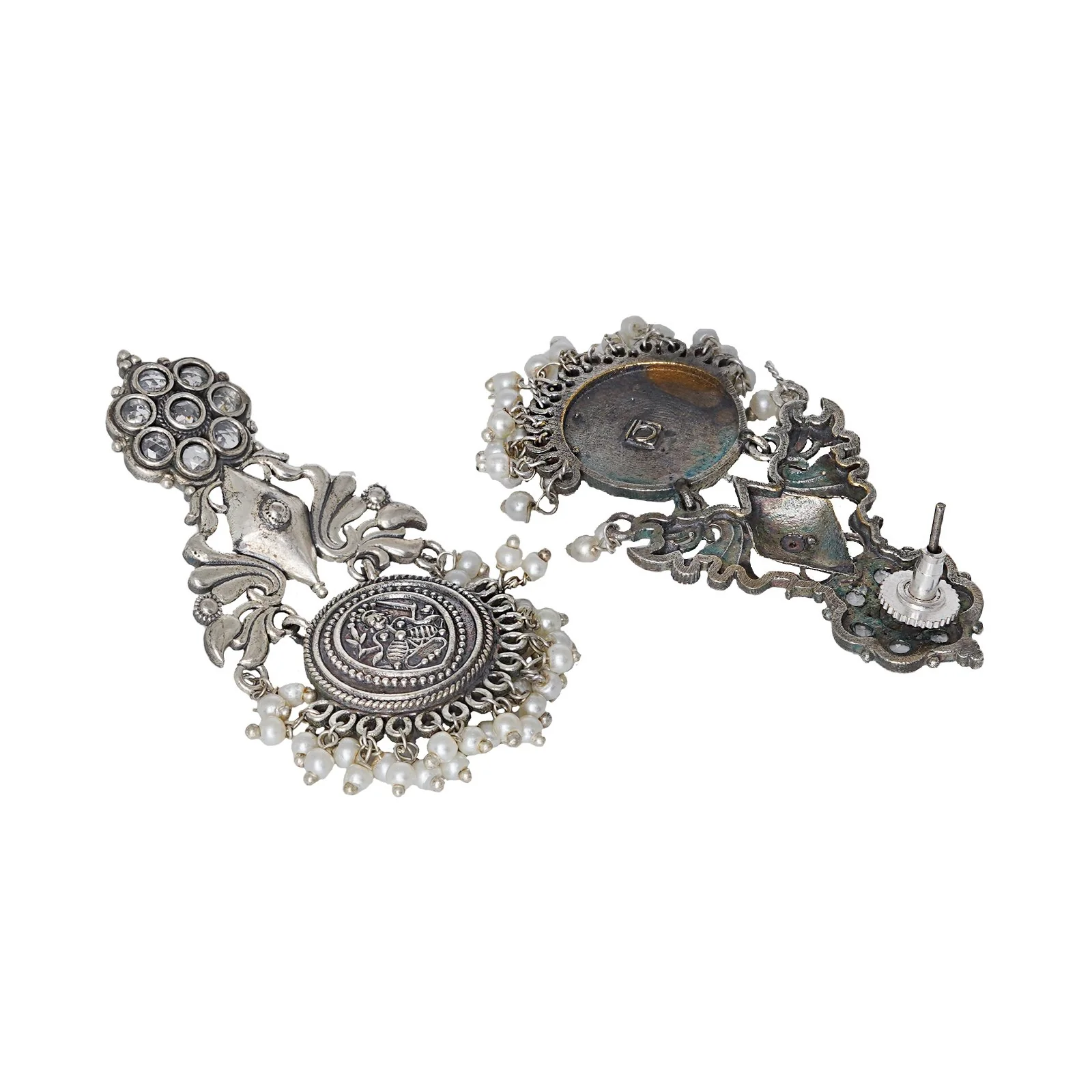 Teejh Leela Silver Oxidised Earrings - Image 4