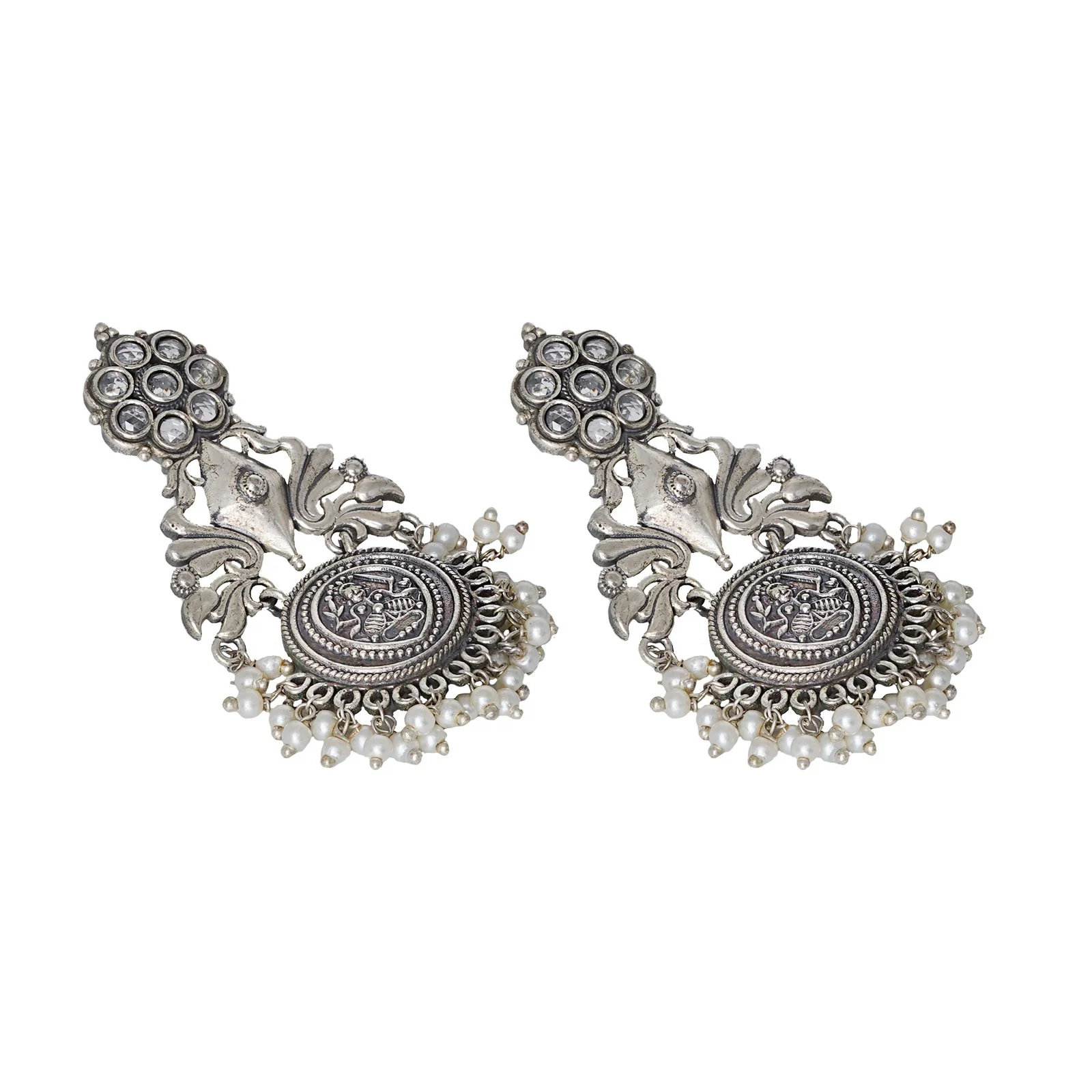 Teejh Leela Silver Oxidised Earrings - Image 5