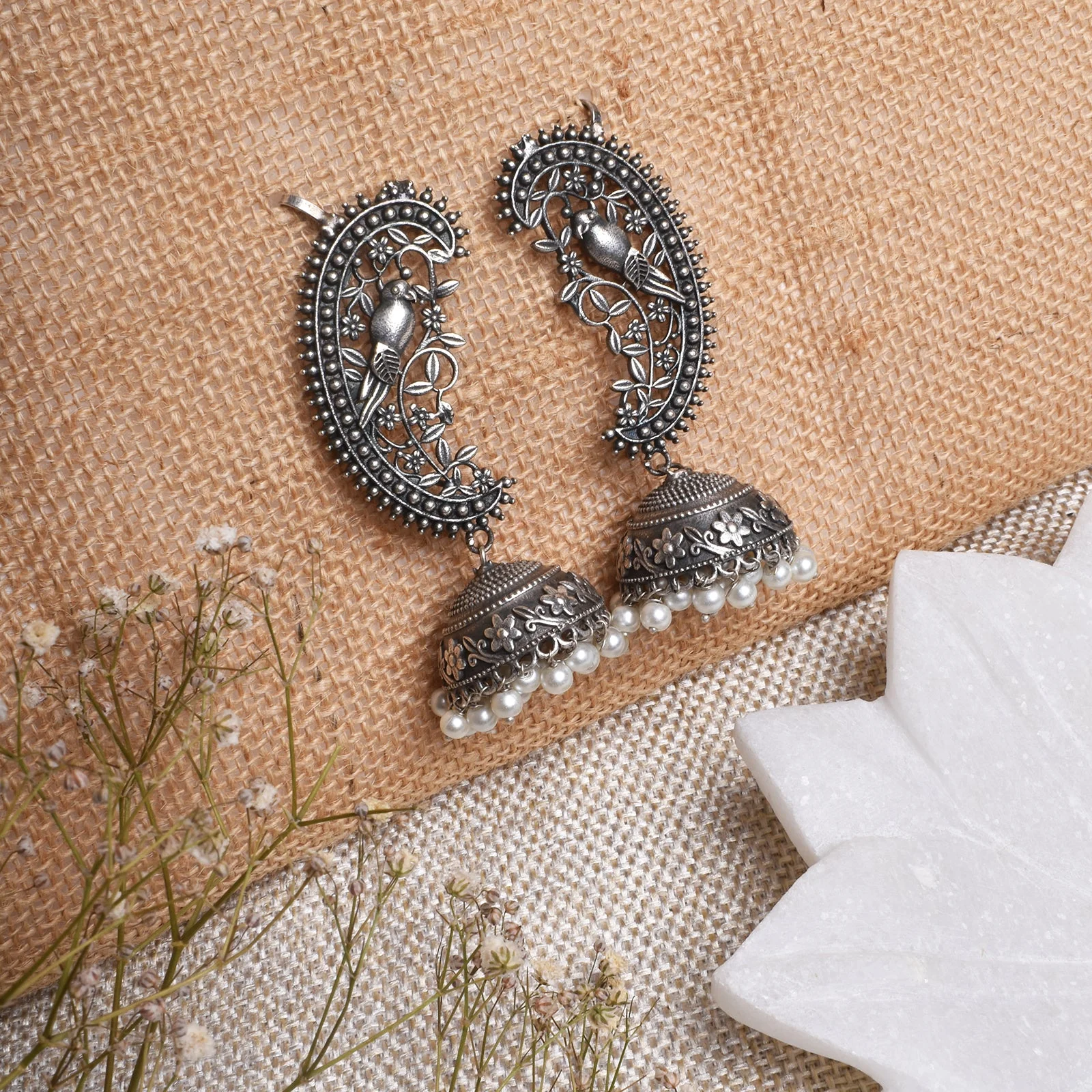 Teejh Maira silver oxidised earrings - Image 2