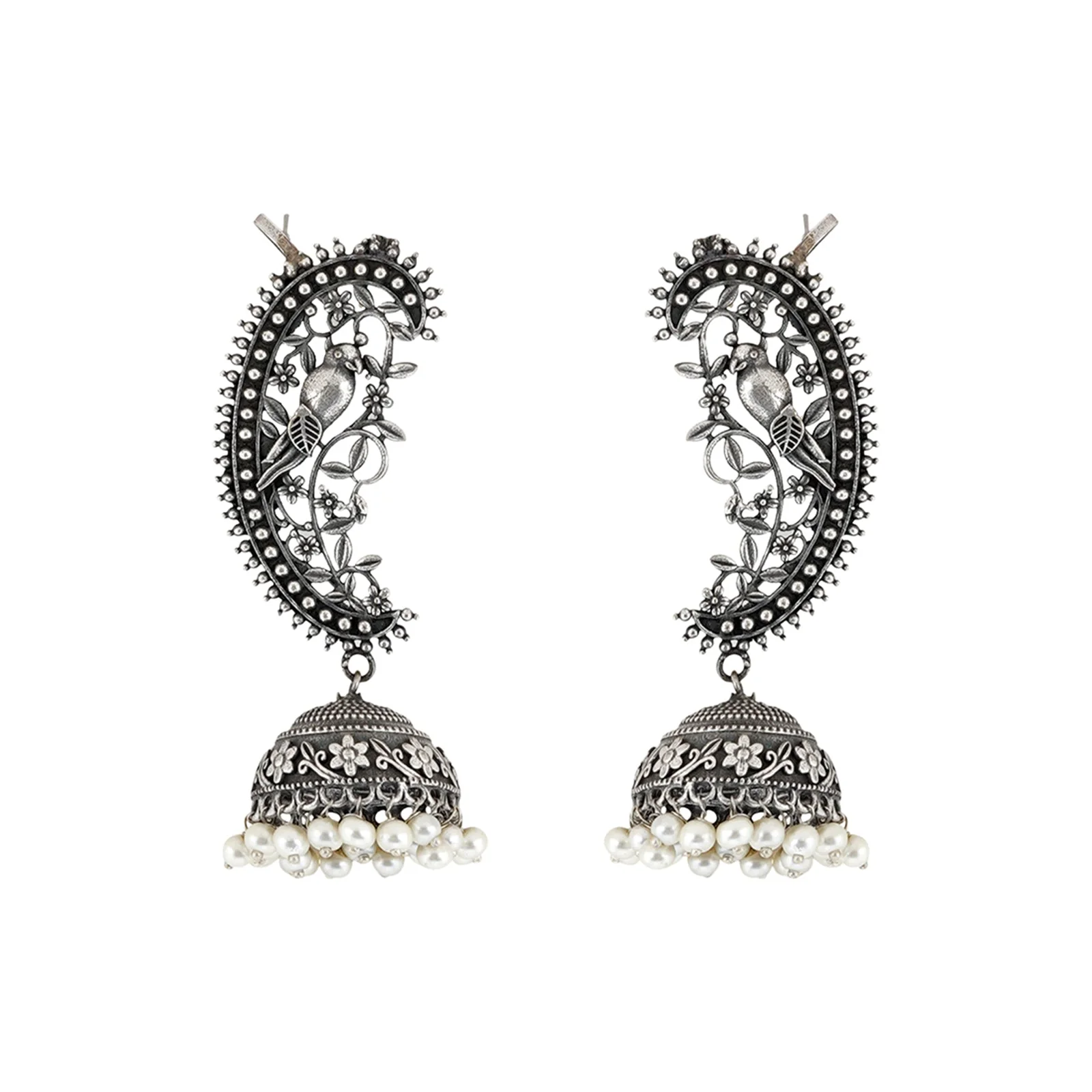 Teejh Maira silver oxidised earrings - Image 3