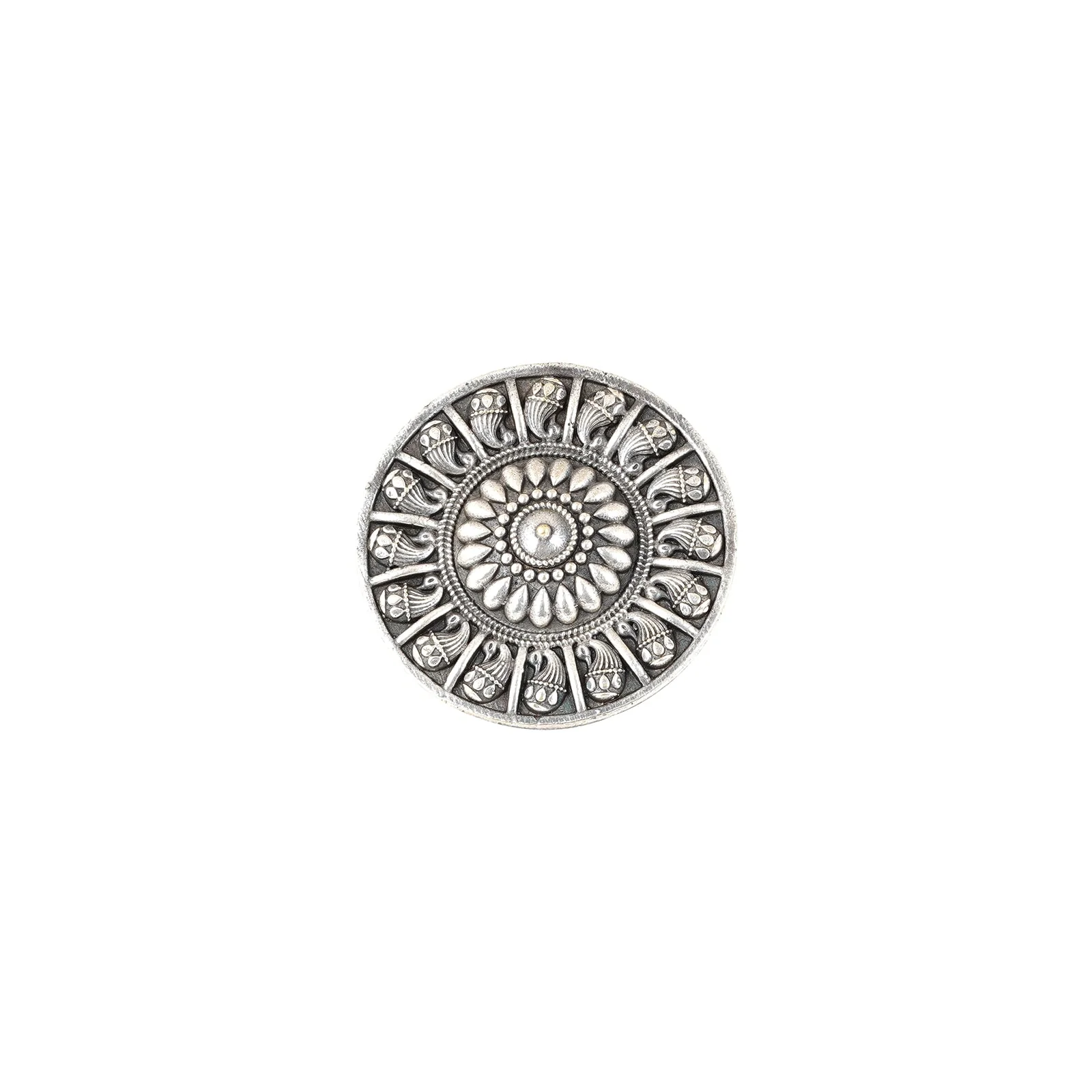 Teejh Manikya Silver Oxidised Ring - Image 3