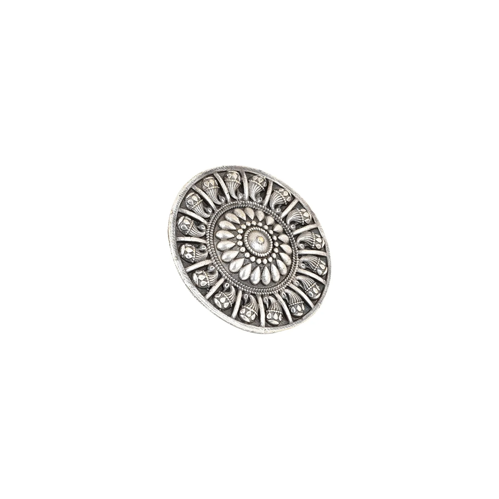 Teejh Manikya Silver Oxidised Ring - Image 4