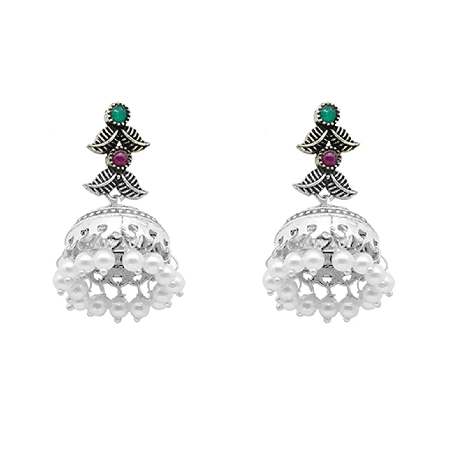 Teejh Margal Silver Oxidised Jewelry Gift Set - Image 3