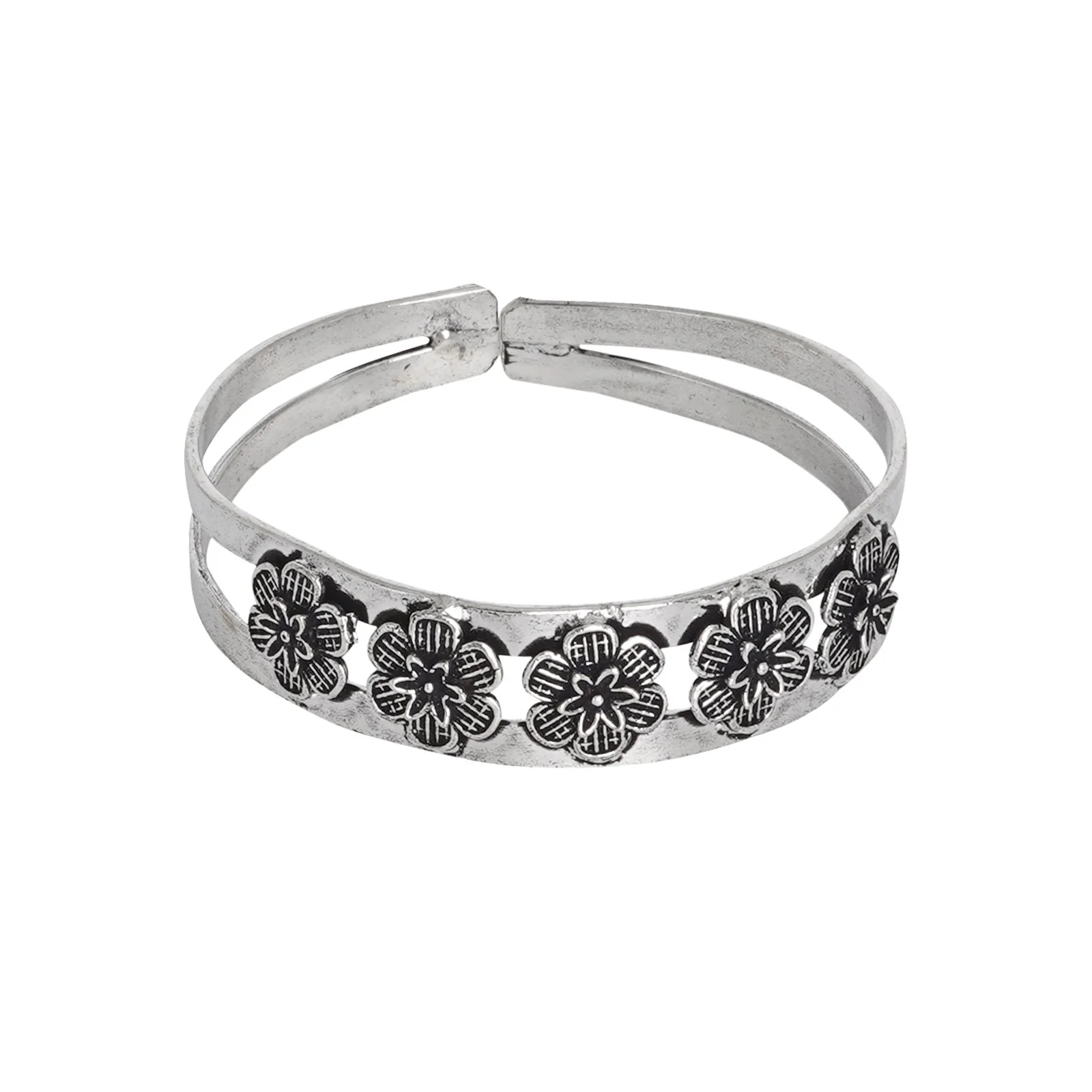 Teejh Margal Silver Oxidised Jewelry Gift Set - Image 5