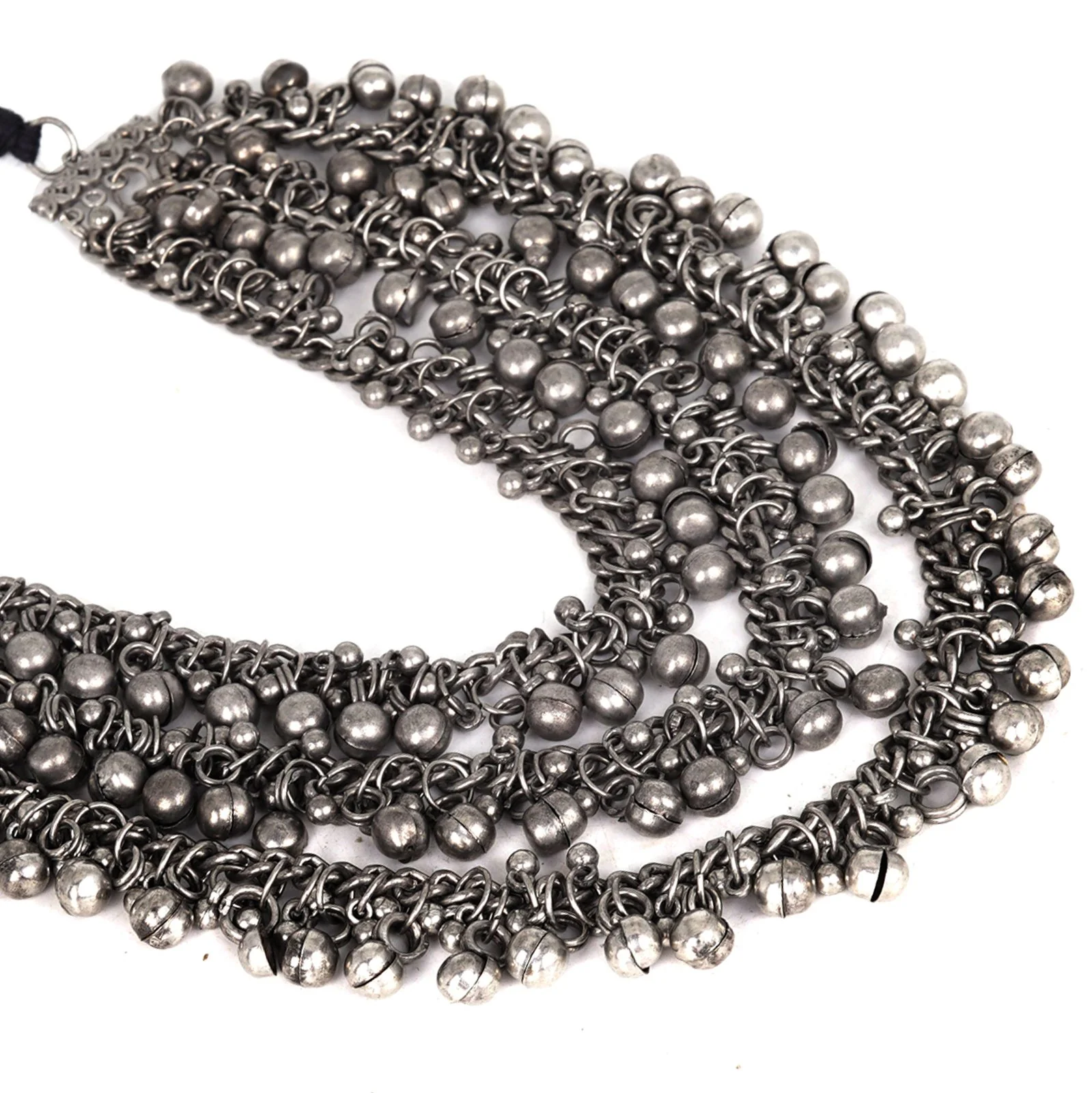 Teejh Mauli Ethnic Silver Oxidised Layered Necklace - Image 5