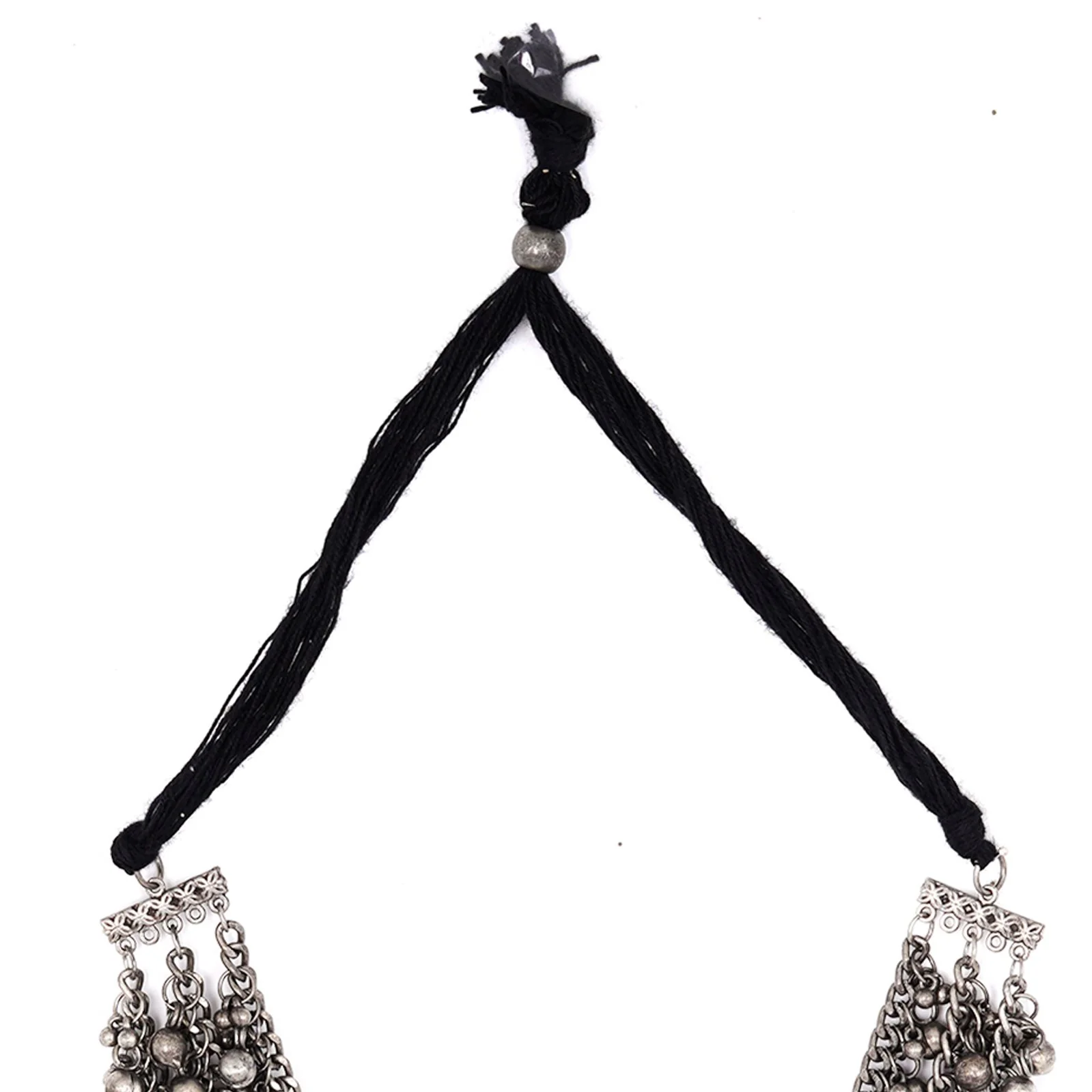 Teejh Mauli Ethnic Silver Oxidised Layered Necklace - Image 6