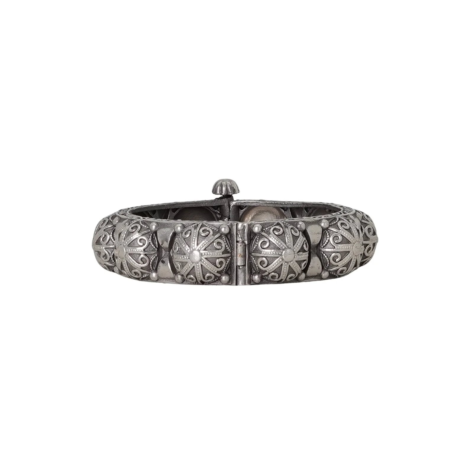 Teejh Meera Silver Oxidised Bangle - Image 6