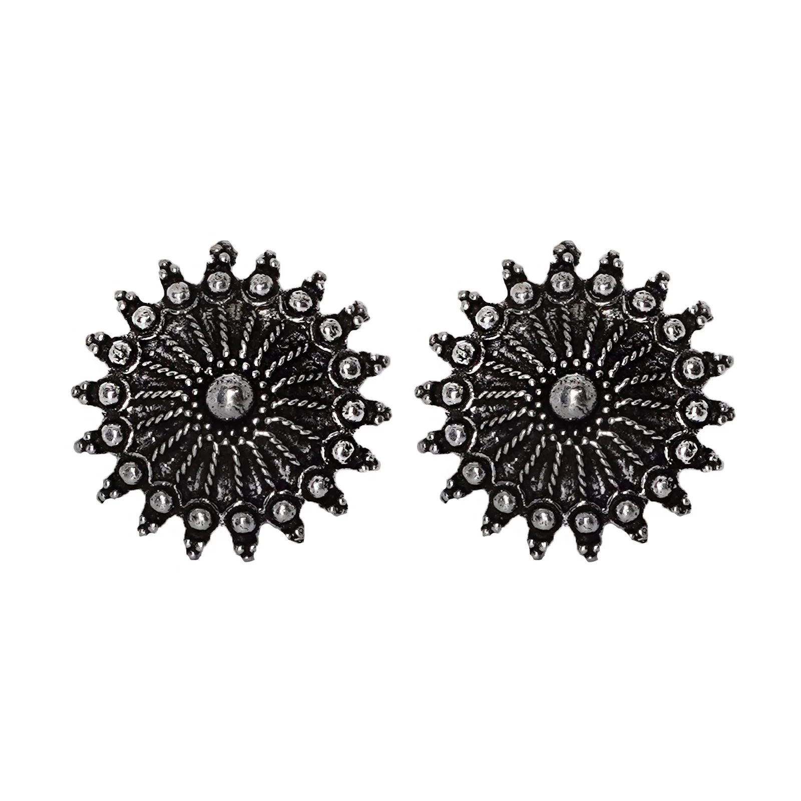 Teejh Megh Silver Oxidised  Toe Rings - Image 3