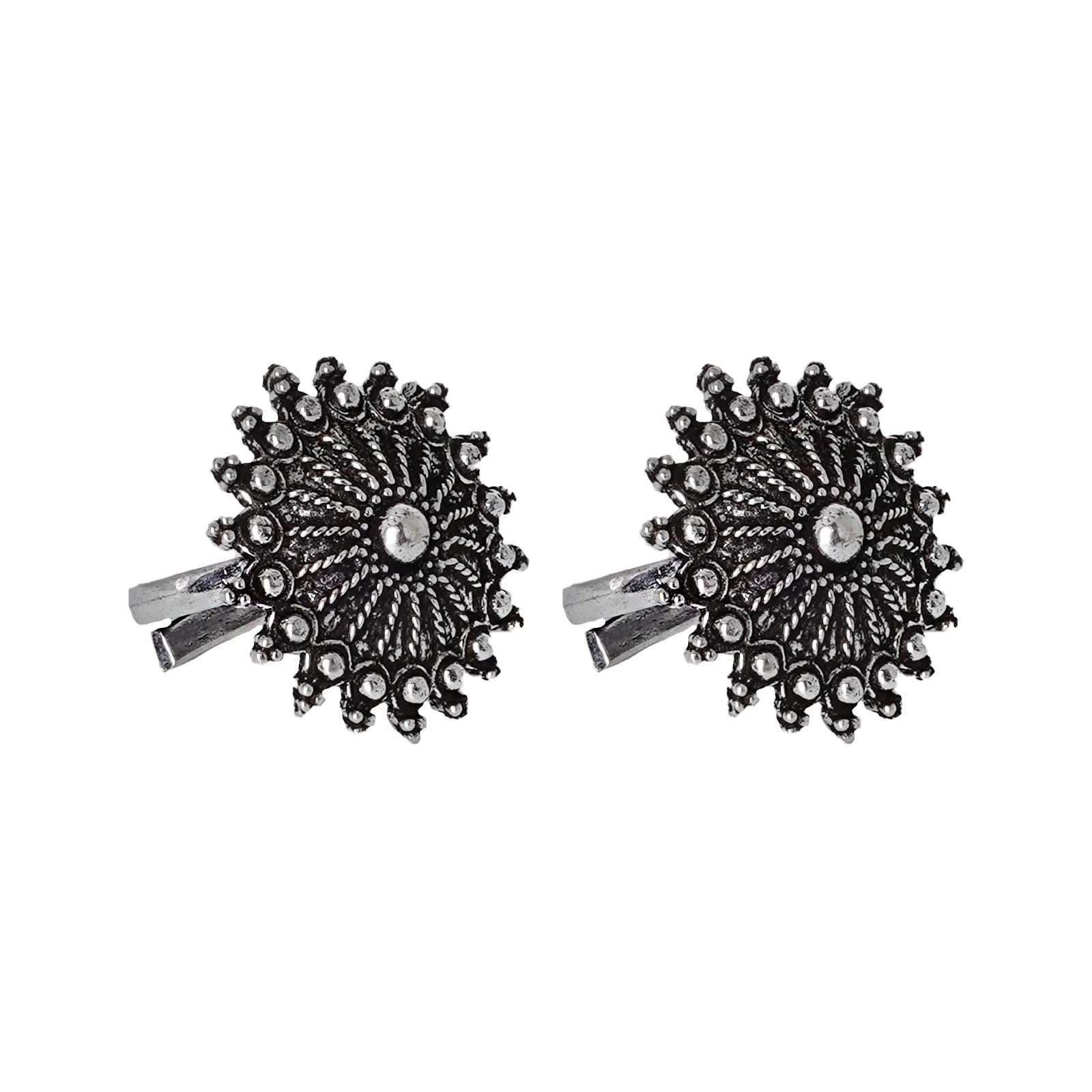 Teejh Megh Silver Oxidised  Toe Rings - Image 4