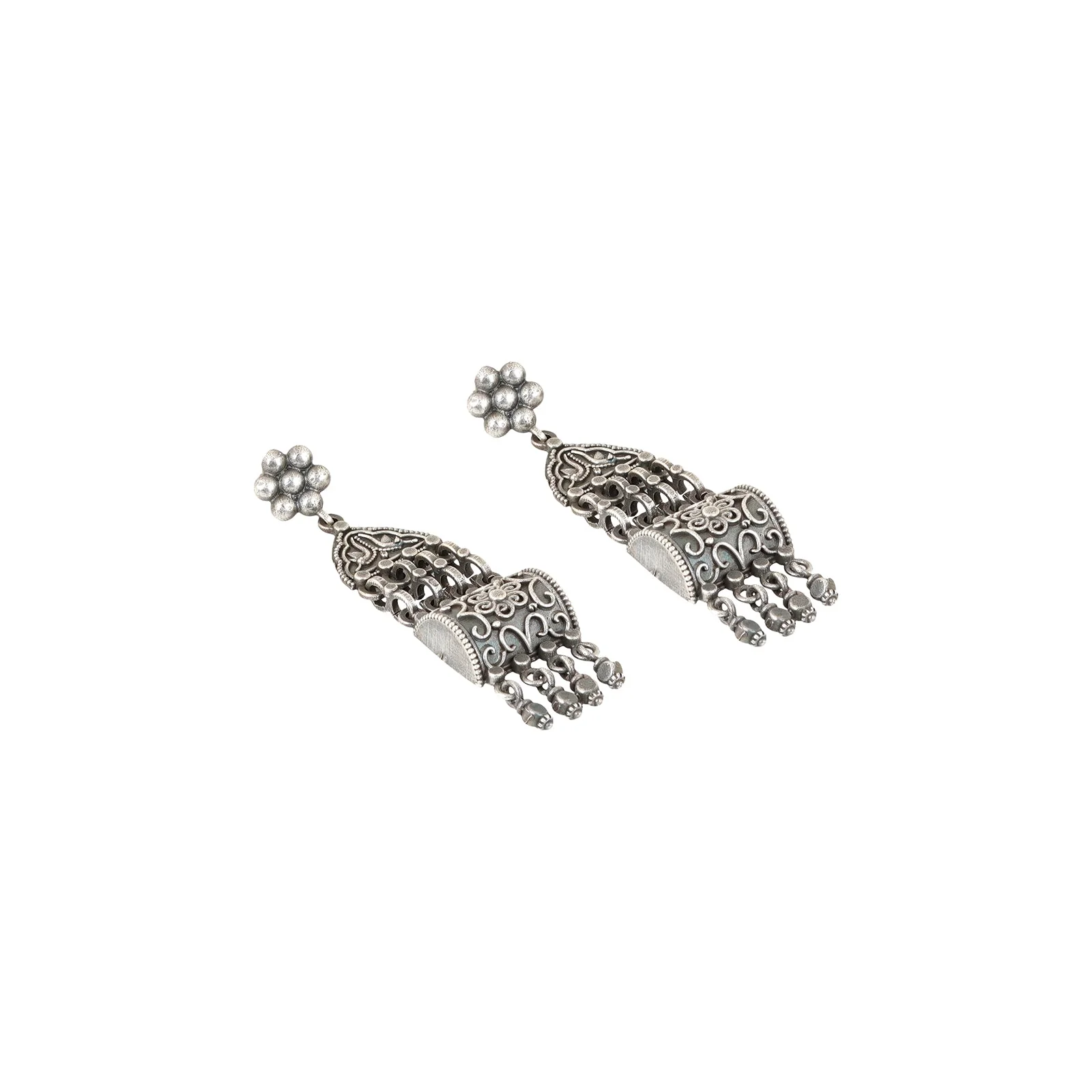 Teejh Mekhala Silver Oxidised Earrings - Image 4
