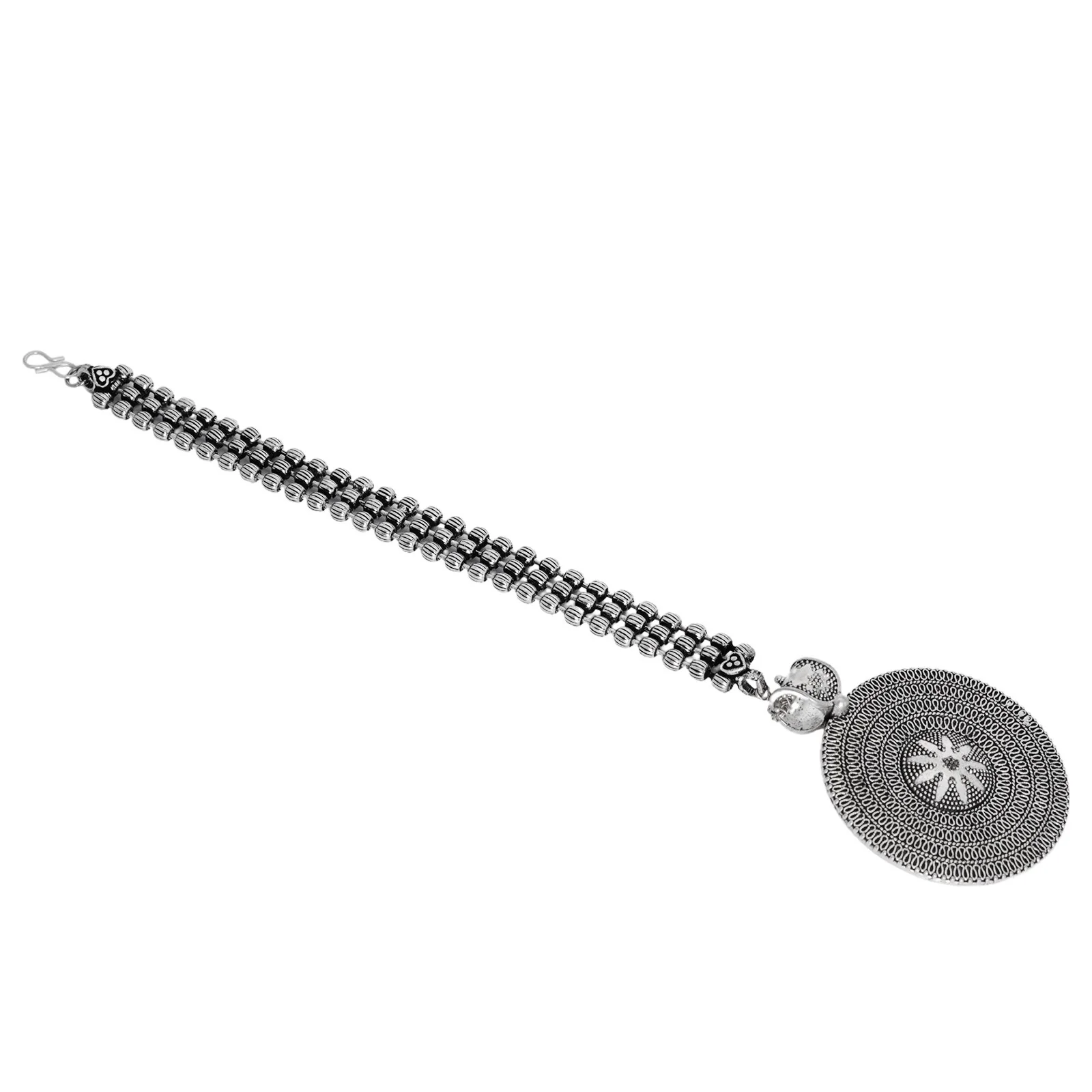 Teejh Miraya Silver Oxidised Maang Tika - Image 4
