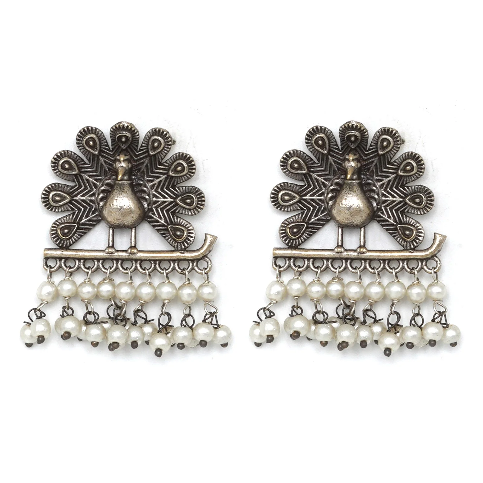 Teejh Morni Silver Oxidised Earrings - Image 2