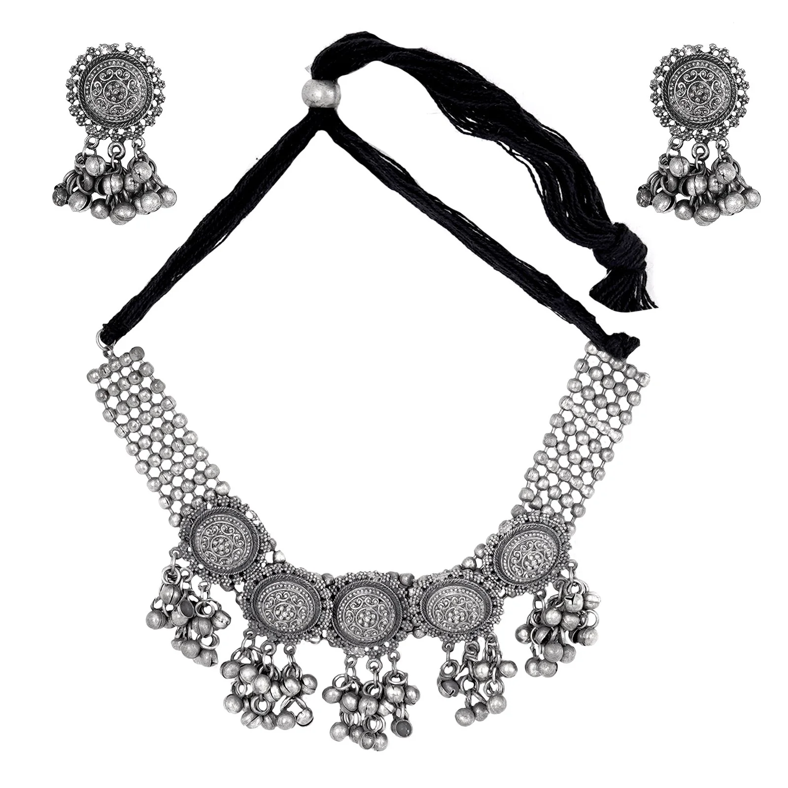 Teejh Mythilil Silver Oxidised Jewelry Gift Set - Image 2