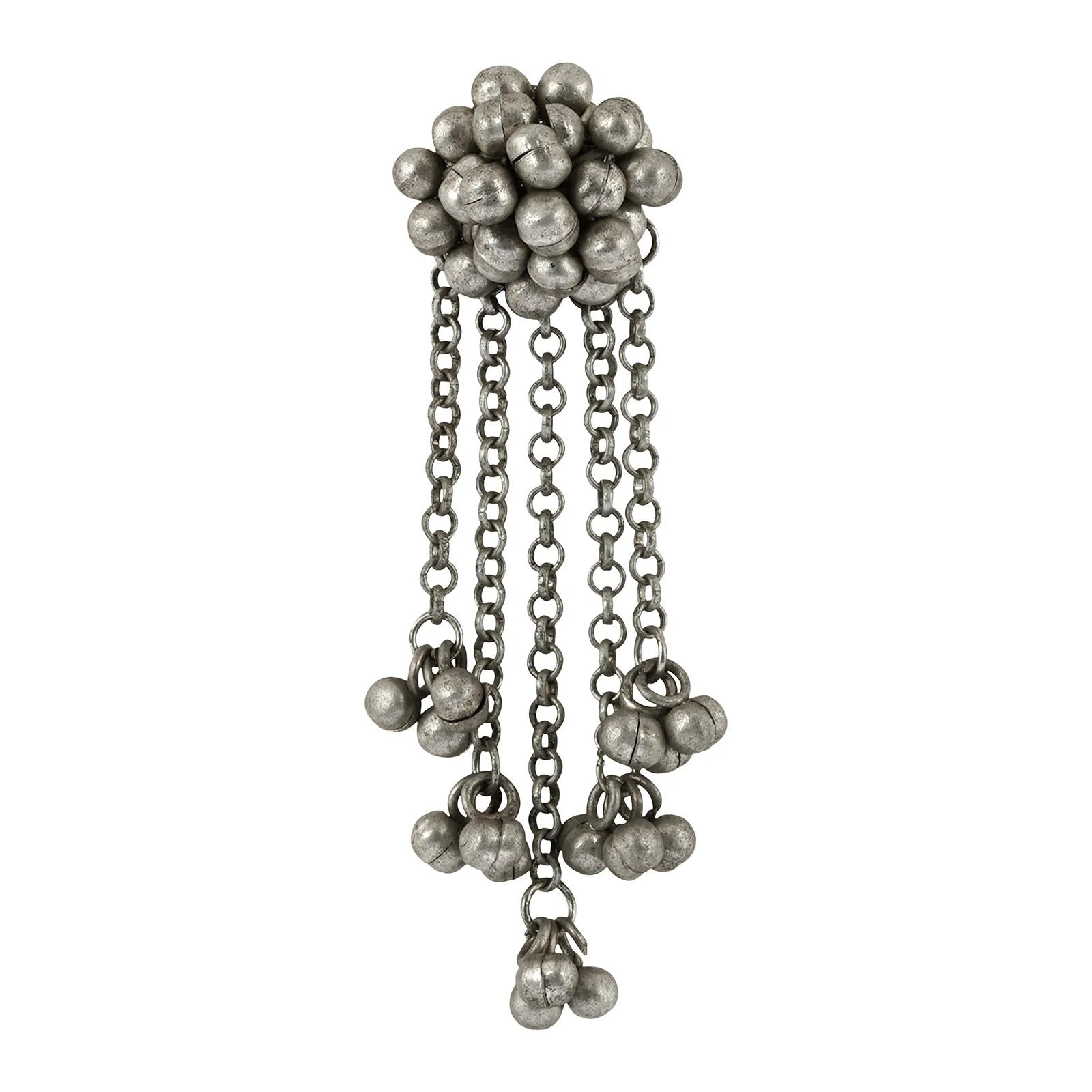 Teejh Naaz Silver Oxidised Ghungroo Juda Pin - Image 3