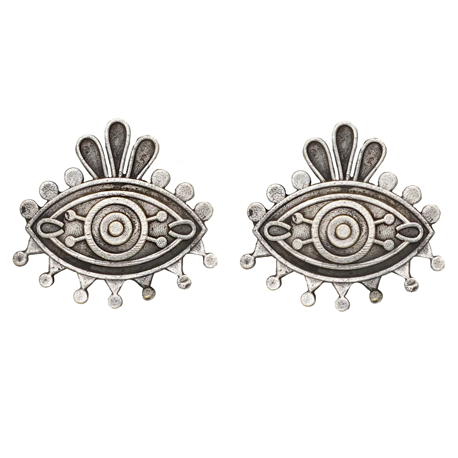 Teejh Naina Silver Oxidised Earring - Image 2