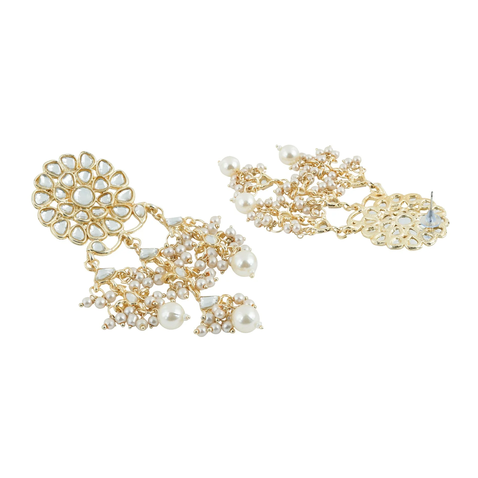 Teejh Nainika Pearl and Polki Earring - Image 5
