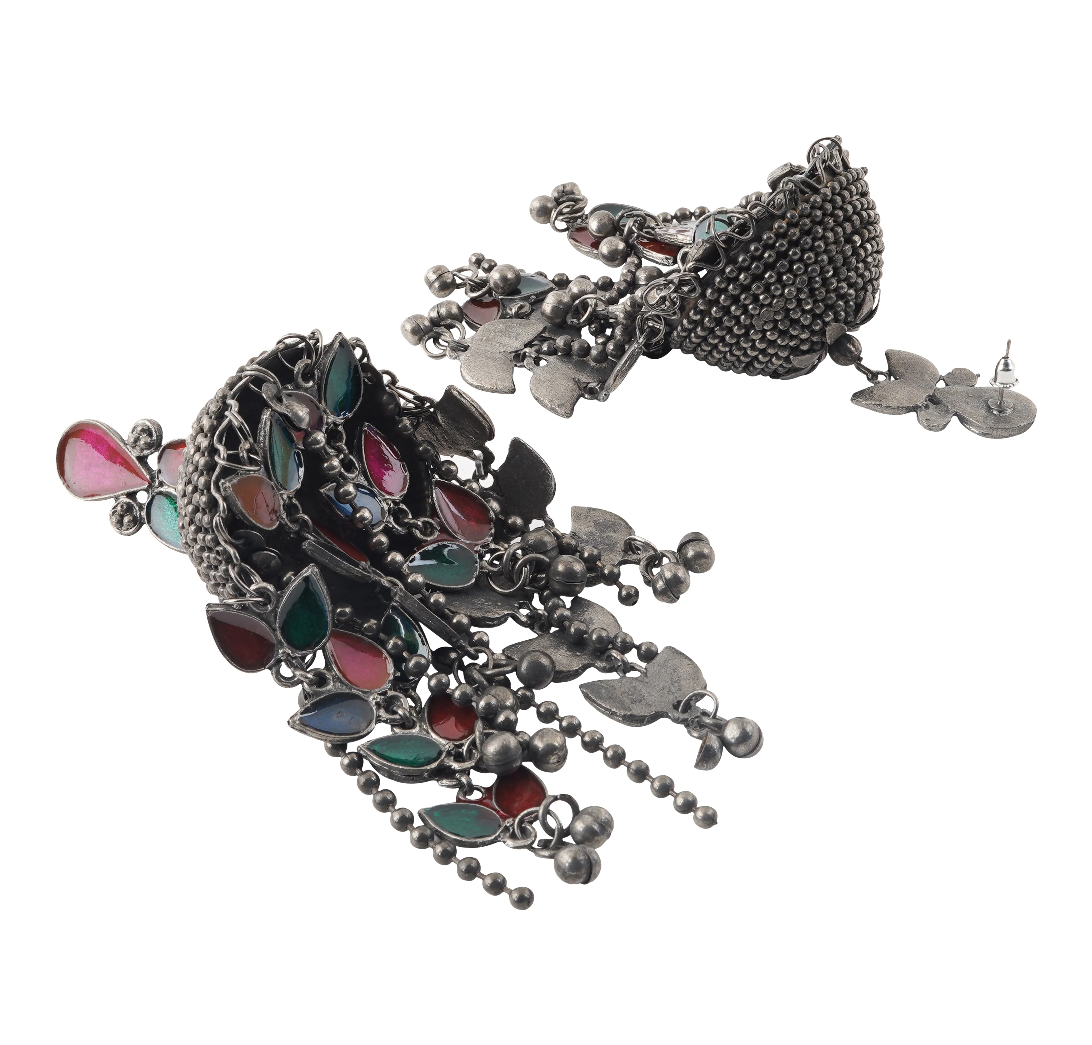 Teejh Niharika Silver Oxidised Earring - Image 4