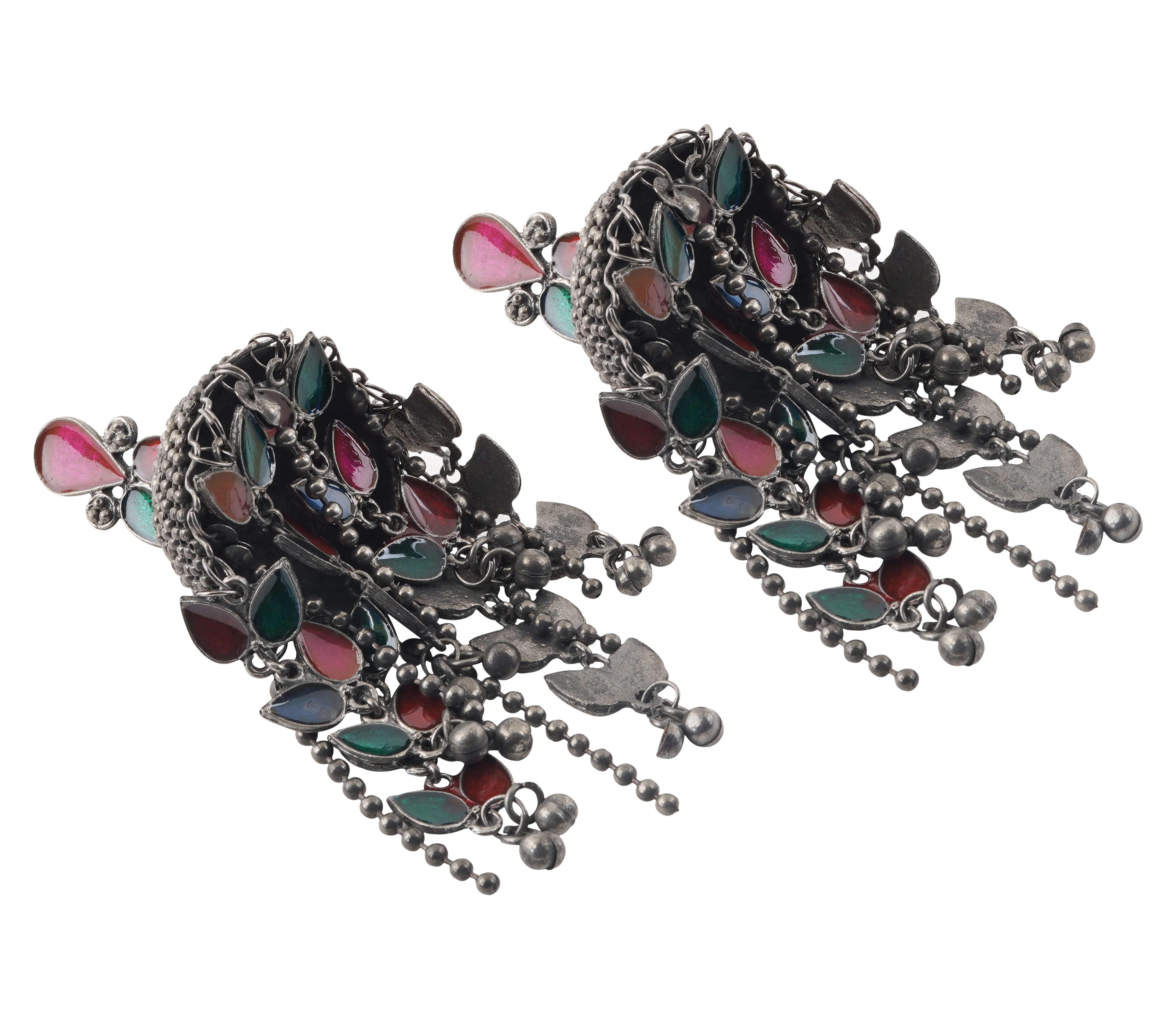 Teejh Niharika Silver Oxidised Earring - Image 5