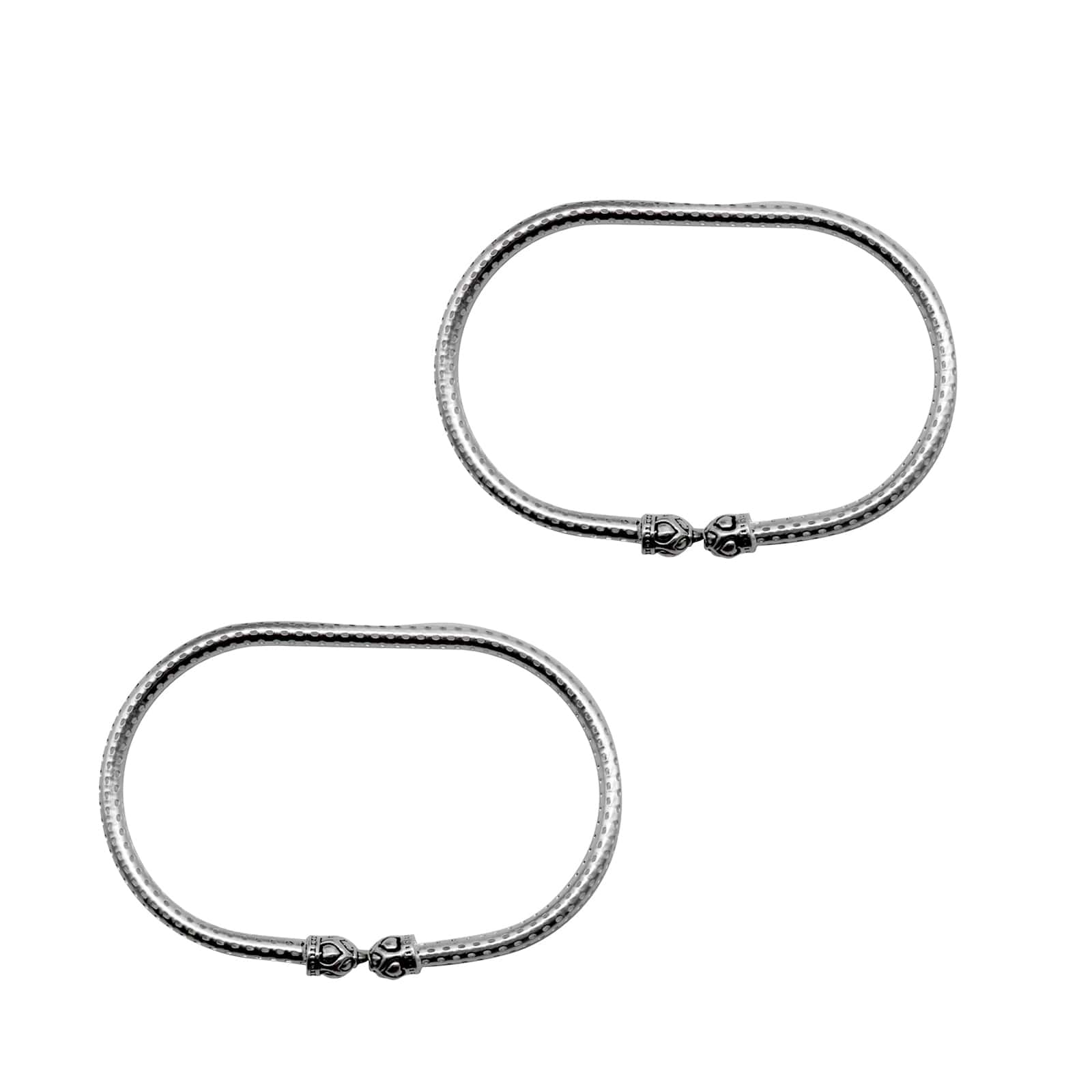 Nisha Silver Oxidized Anklets - Image 4