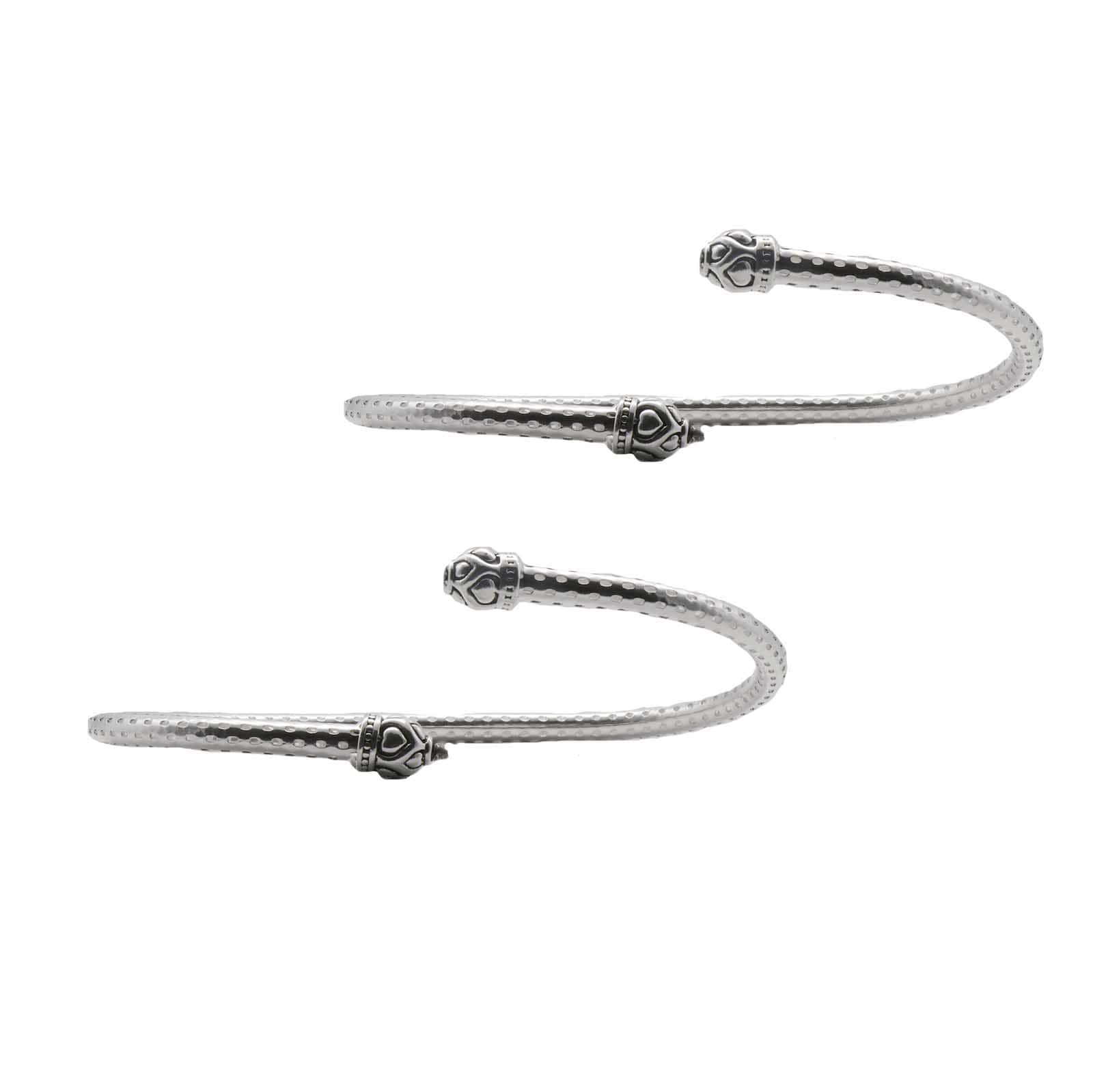 Nisha Silver Oxidized Anklets - Image 5