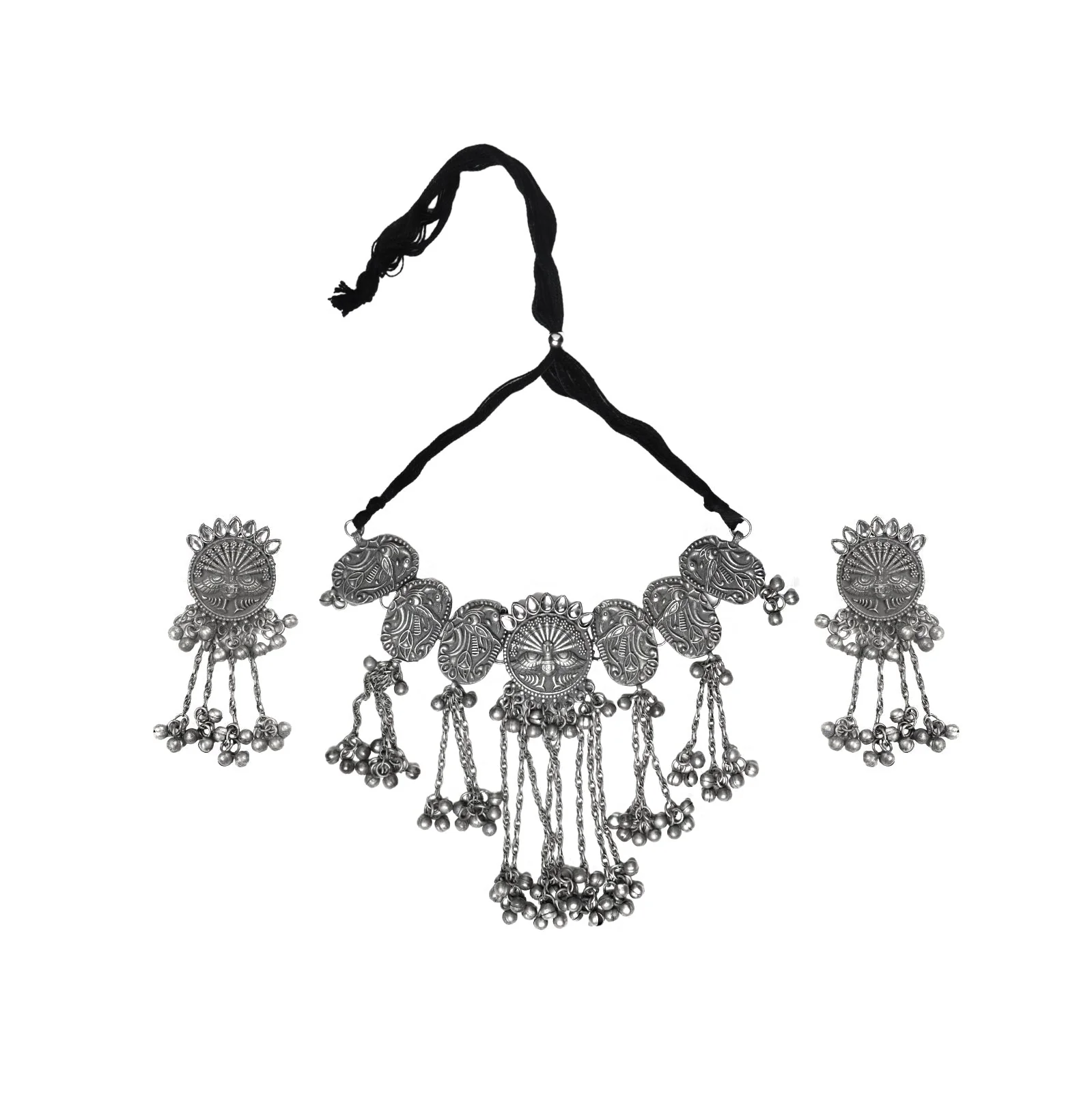 Teejh Nishana Silver Oxidised Jewelry Gift Set - Image 2
