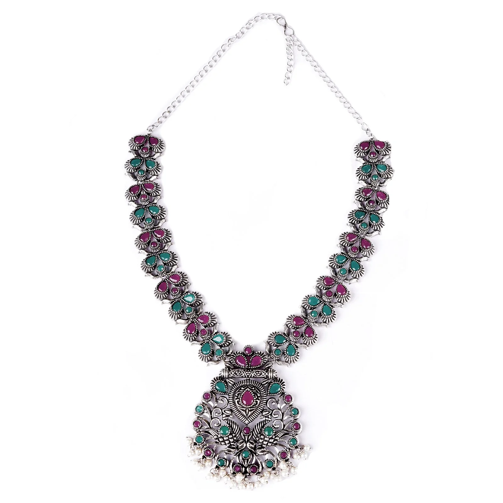 Teejh Nishka Multi Colored Necklace Set - Image 4