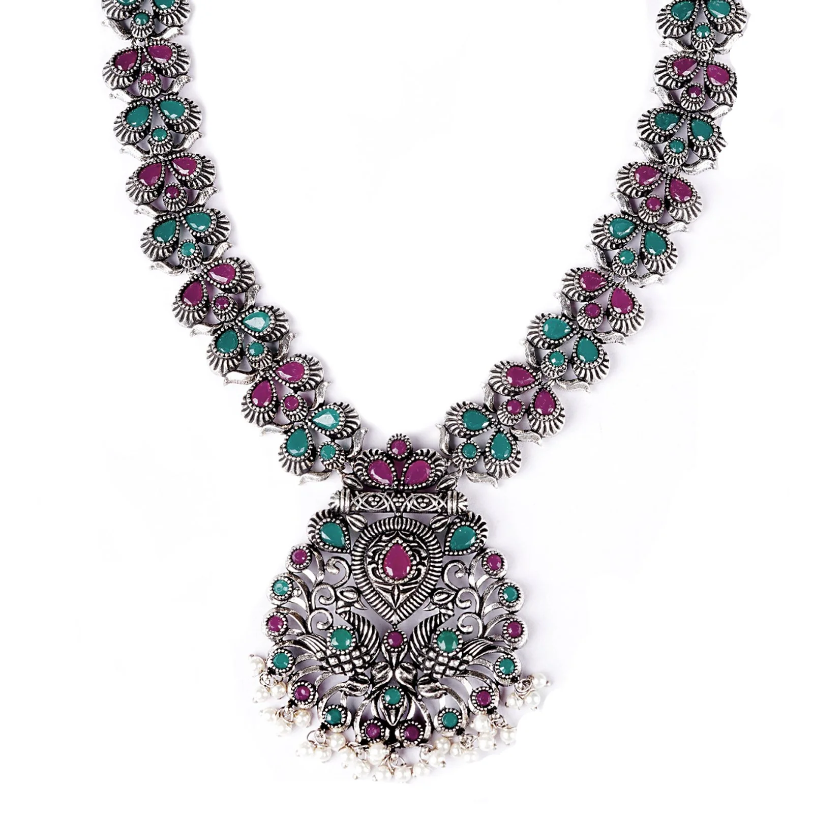 Teejh Nishka Multi Colored Necklace Set - Image 5