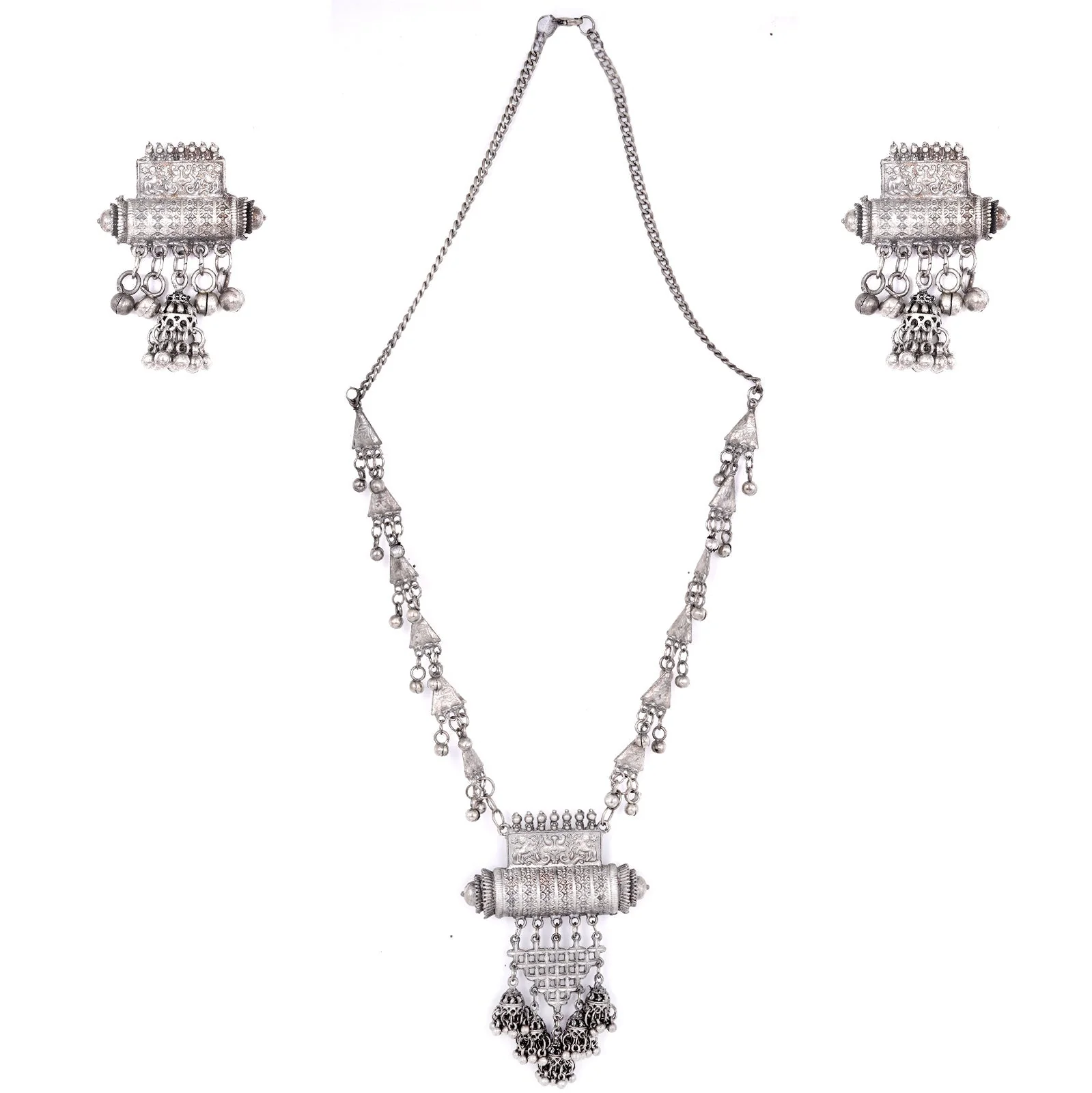 Teejh Nishra Silver Oxidised Jewelry Gift Set - Image 2