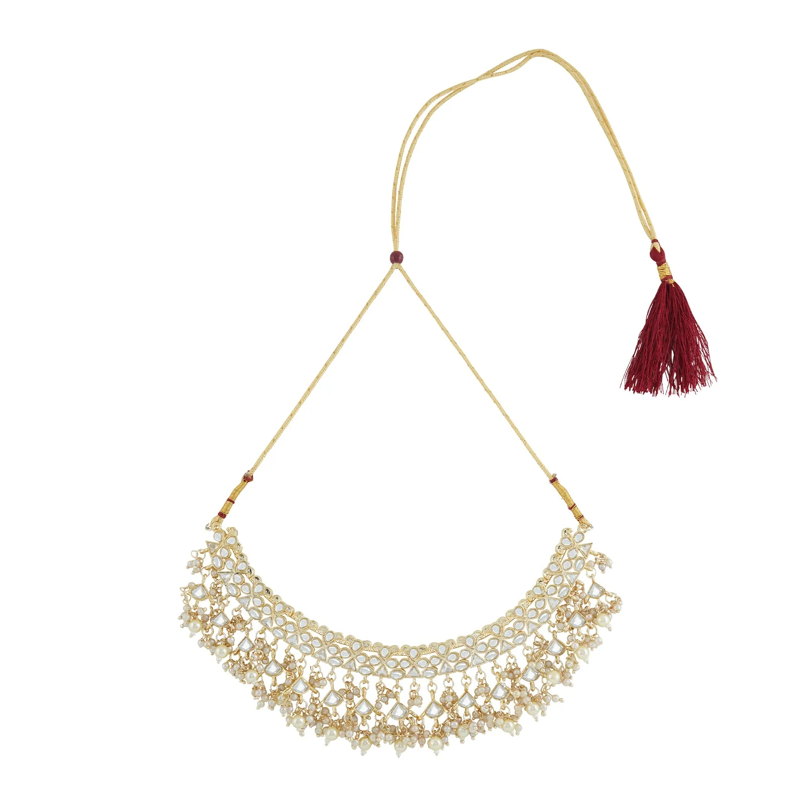 Teejh Nitaraa Pearl and Polki Necklace - Image 3