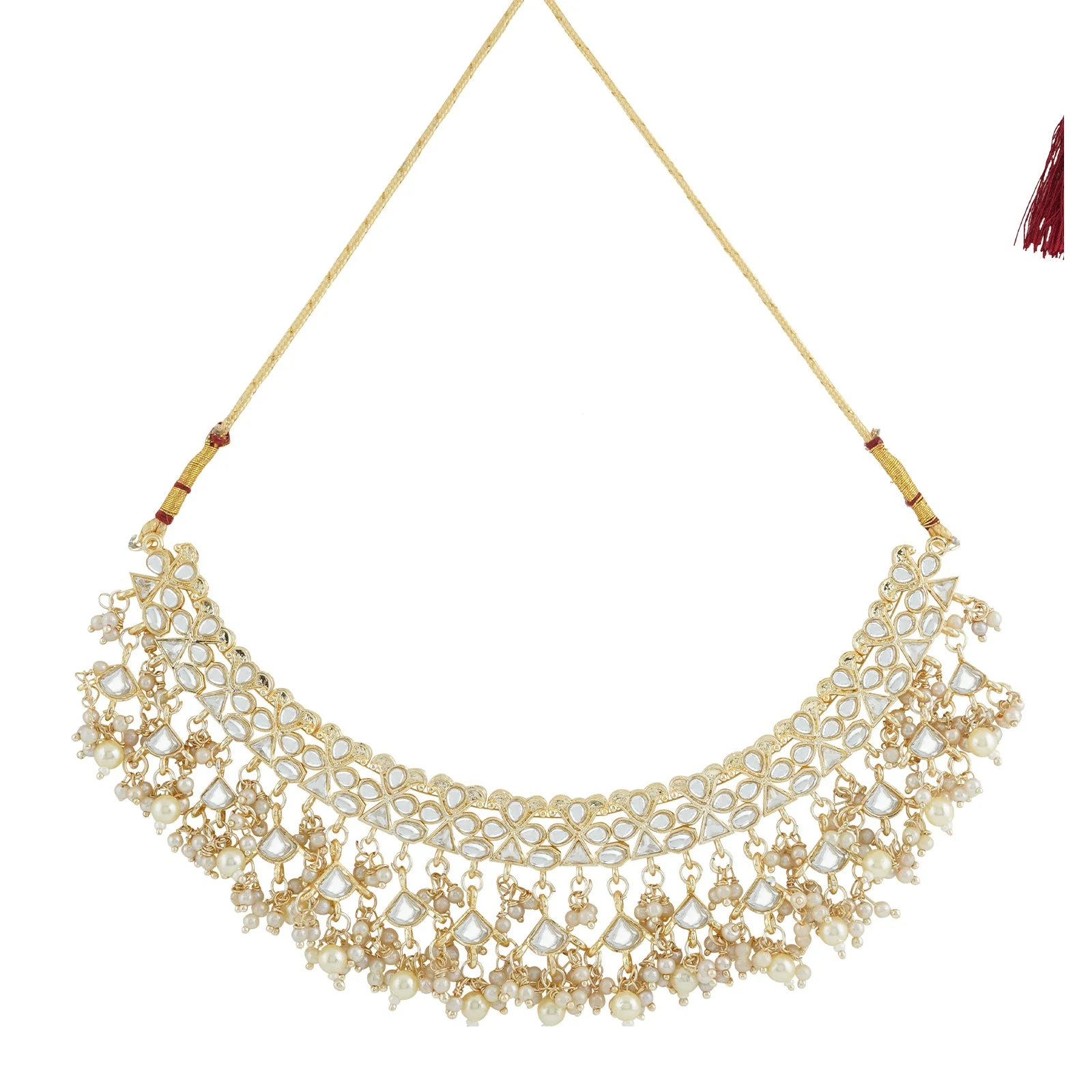 Teejh Nitaraa Pearl and Polki Necklace - Image 4