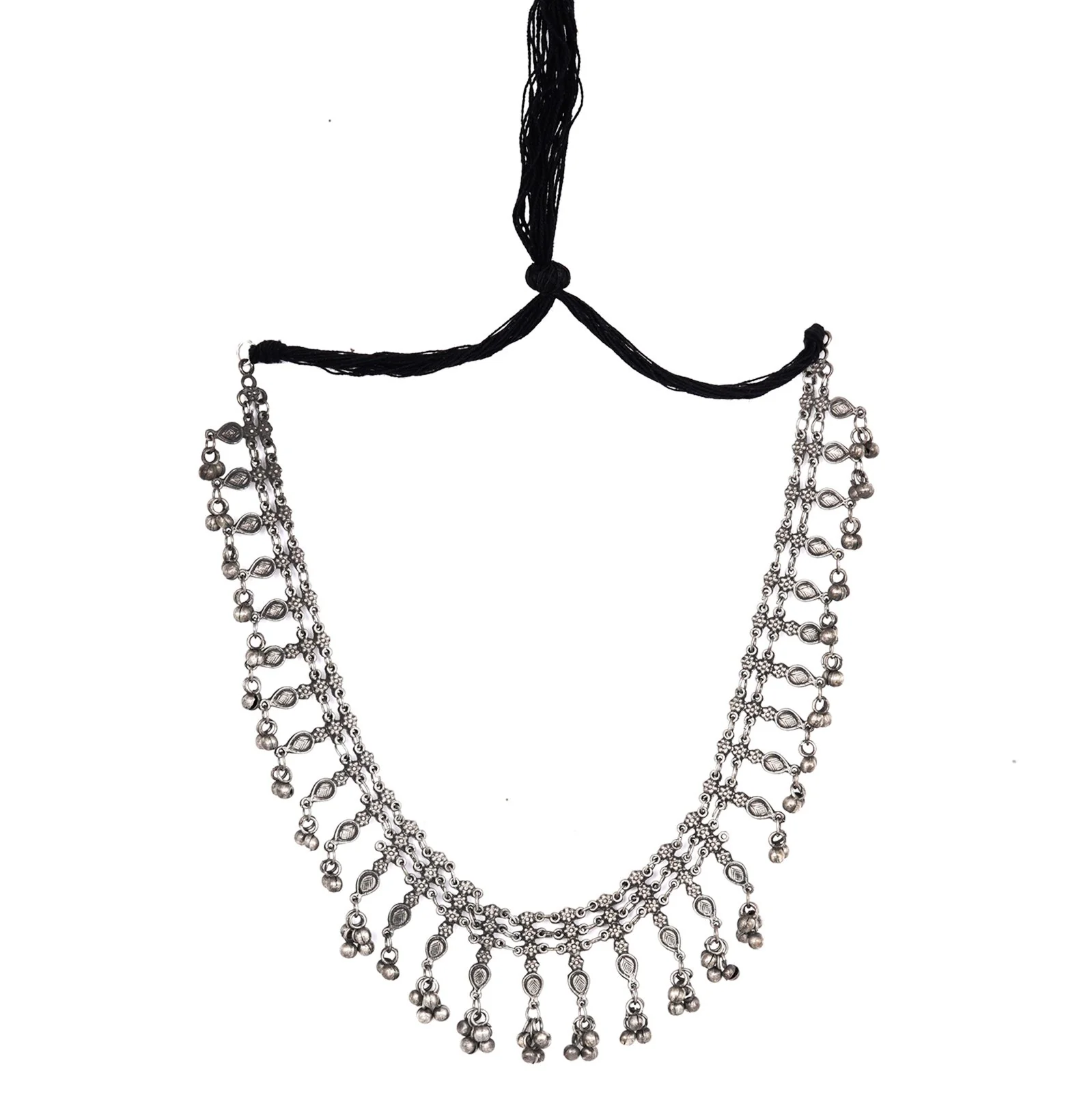 Teejh Nivriti Antique Silver Polish Long Necklace - Image 3