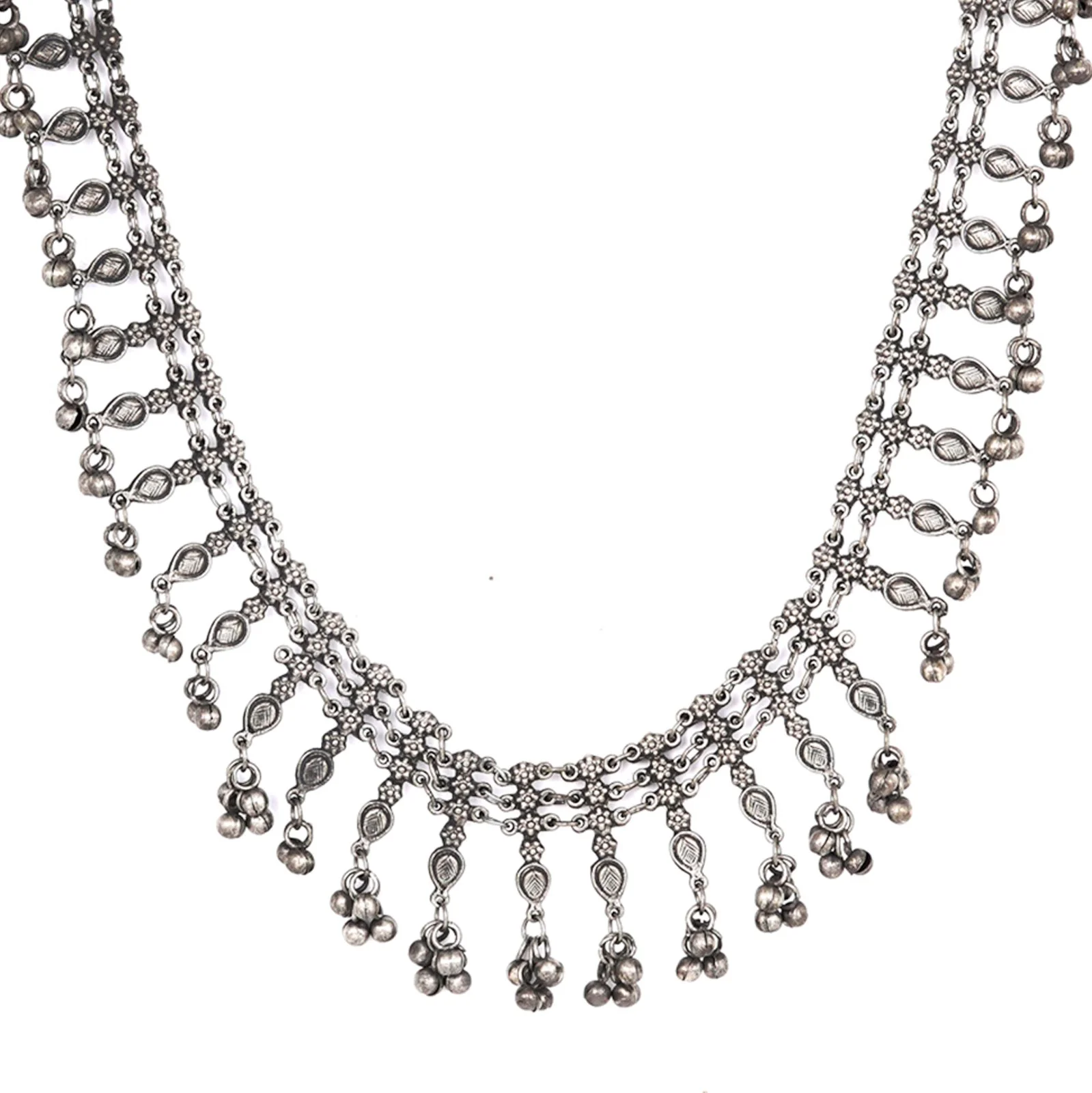 Teejh Nivriti Antique Silver Polish Long Necklace - Image 4