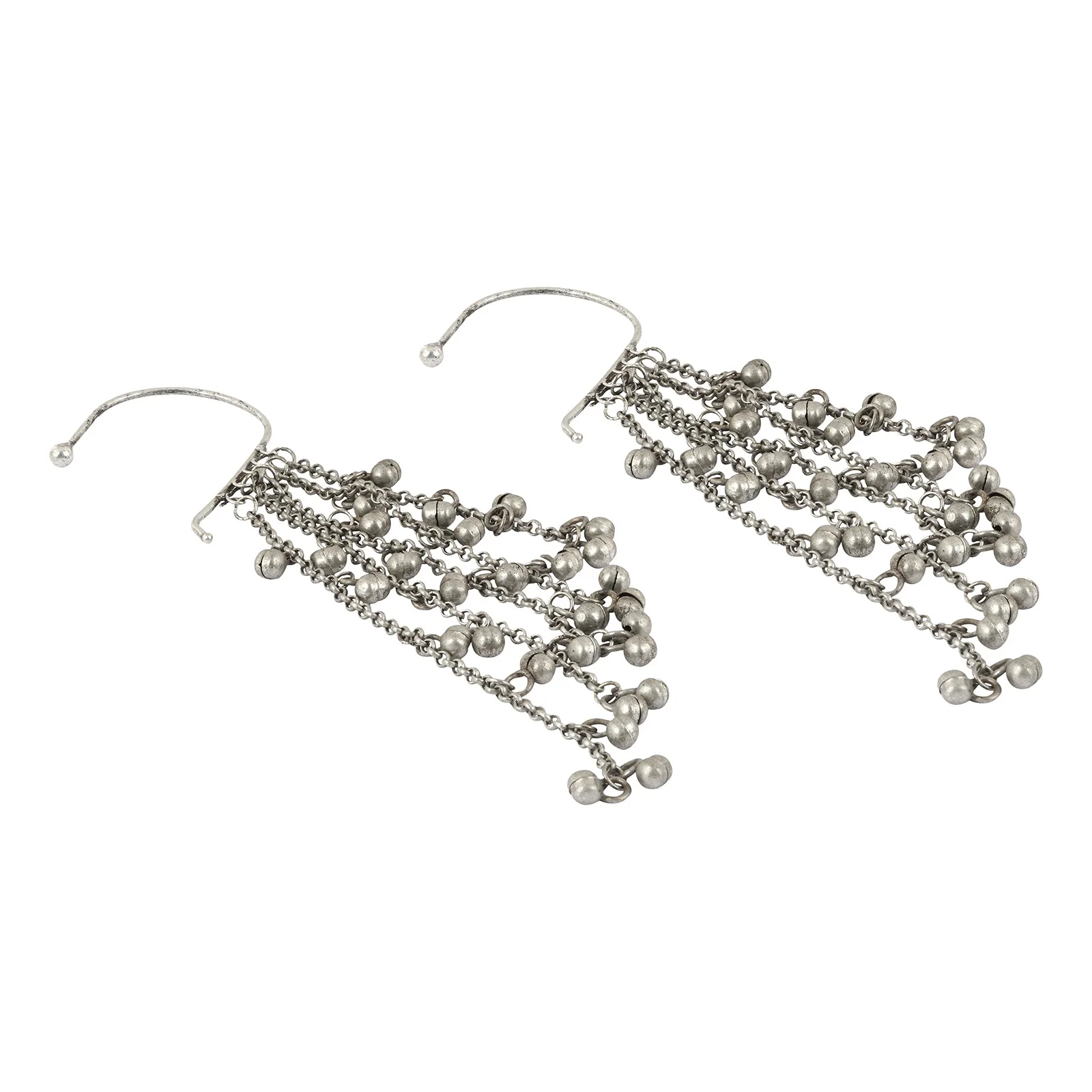 Teejh Nuriya Silver Oxidised Ghungroo Earcuff - Image 5