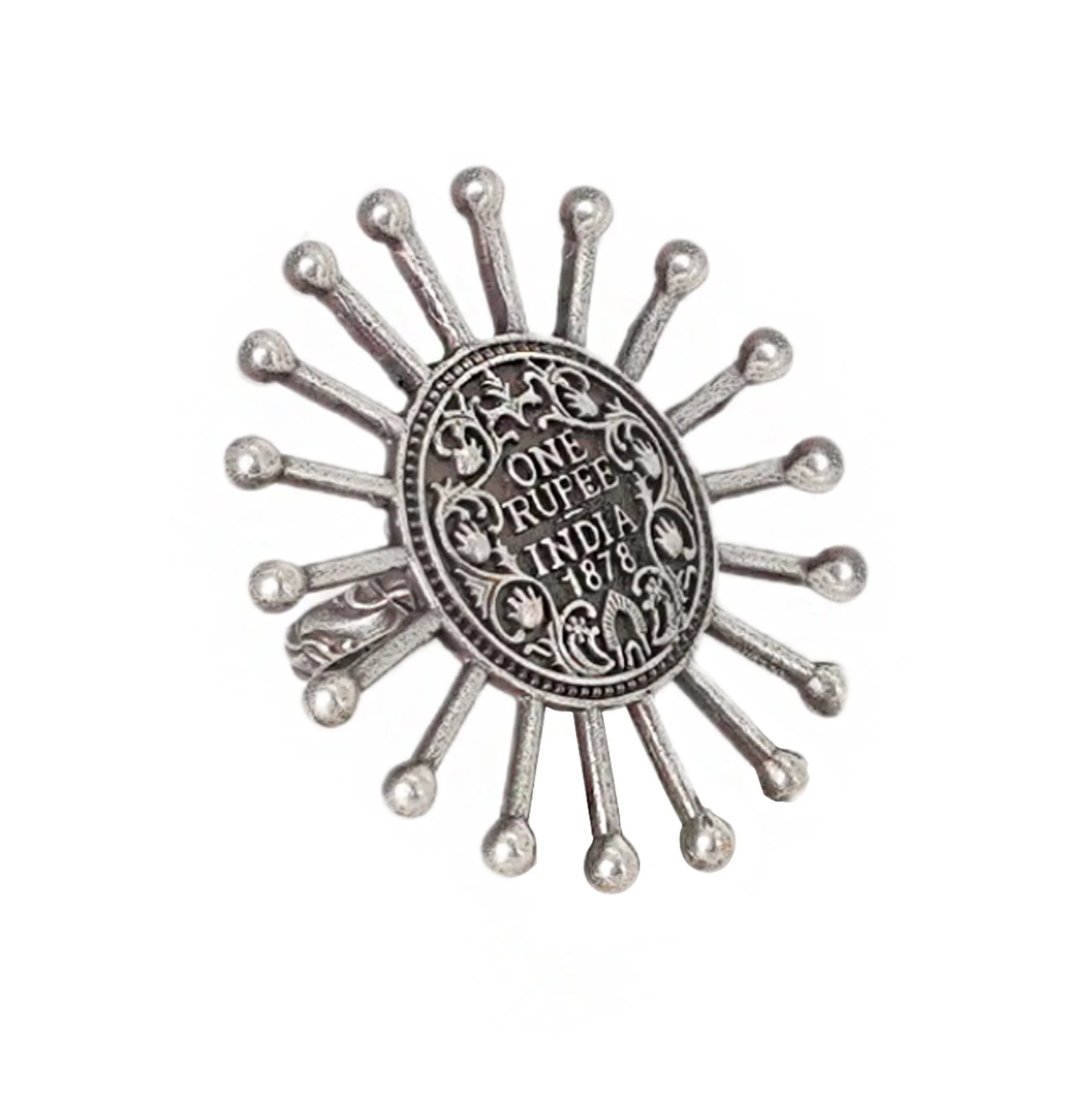 Teejh Omisha Silver Oxidised Ring - Image 4