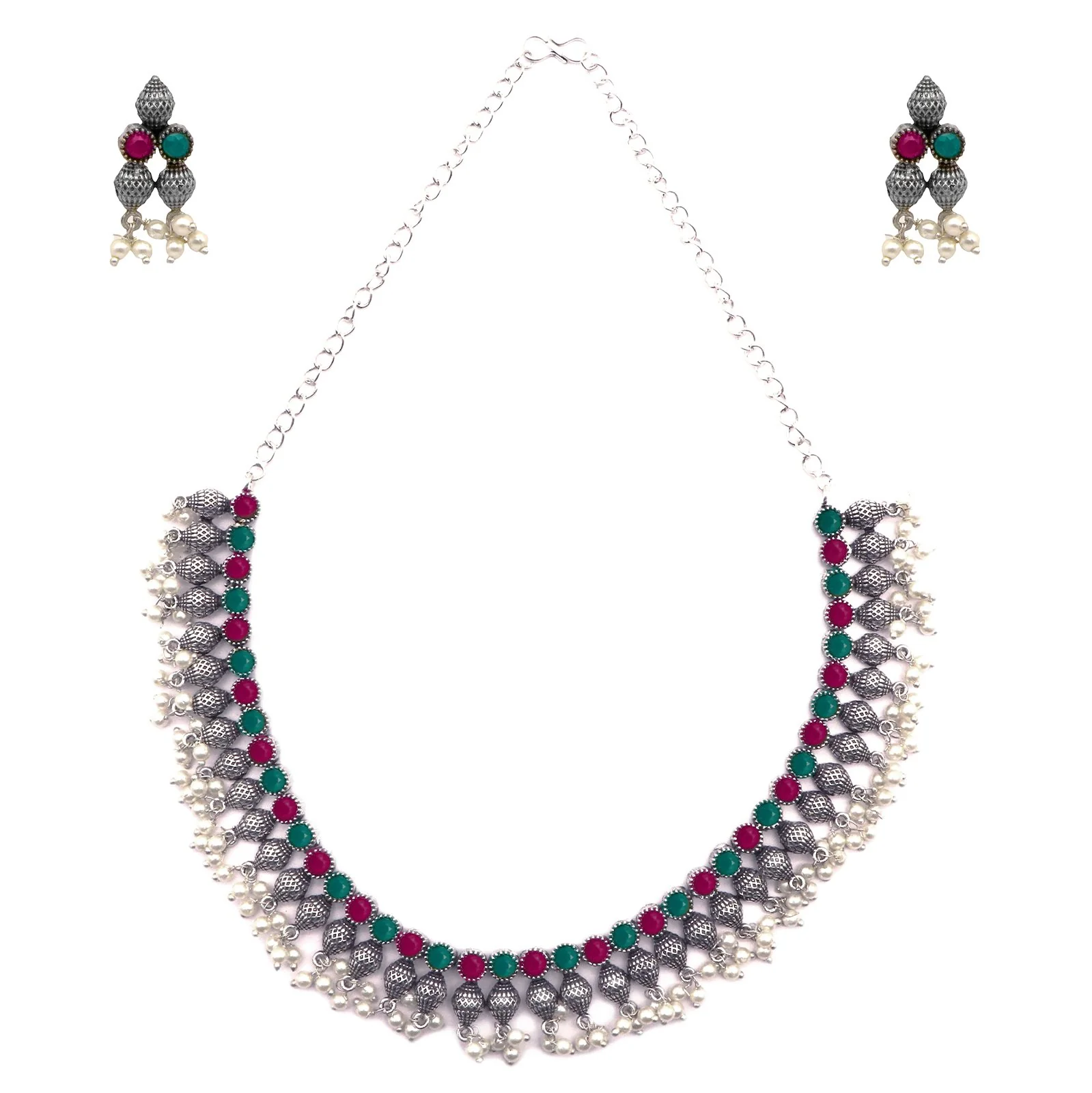 Teejh Oni Multi colored choker Necklace Set - Image 3