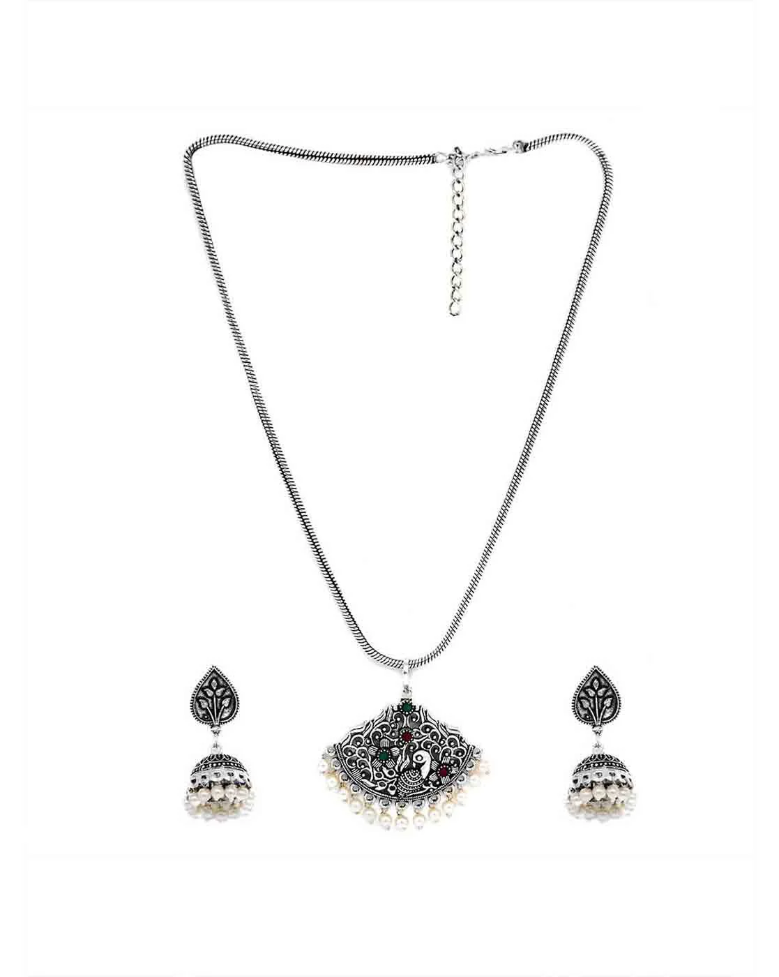 Teejh Oshee Silver Oxidised Jewelry Gift Set - Image 2