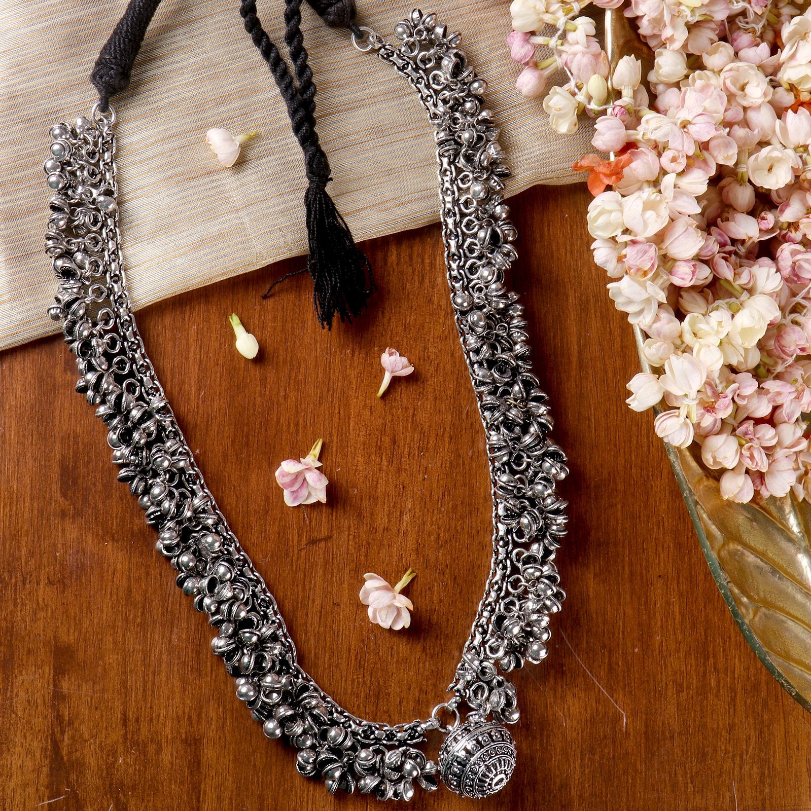 Teejh Oxidized Ghungroo Long Necklace - Image 2