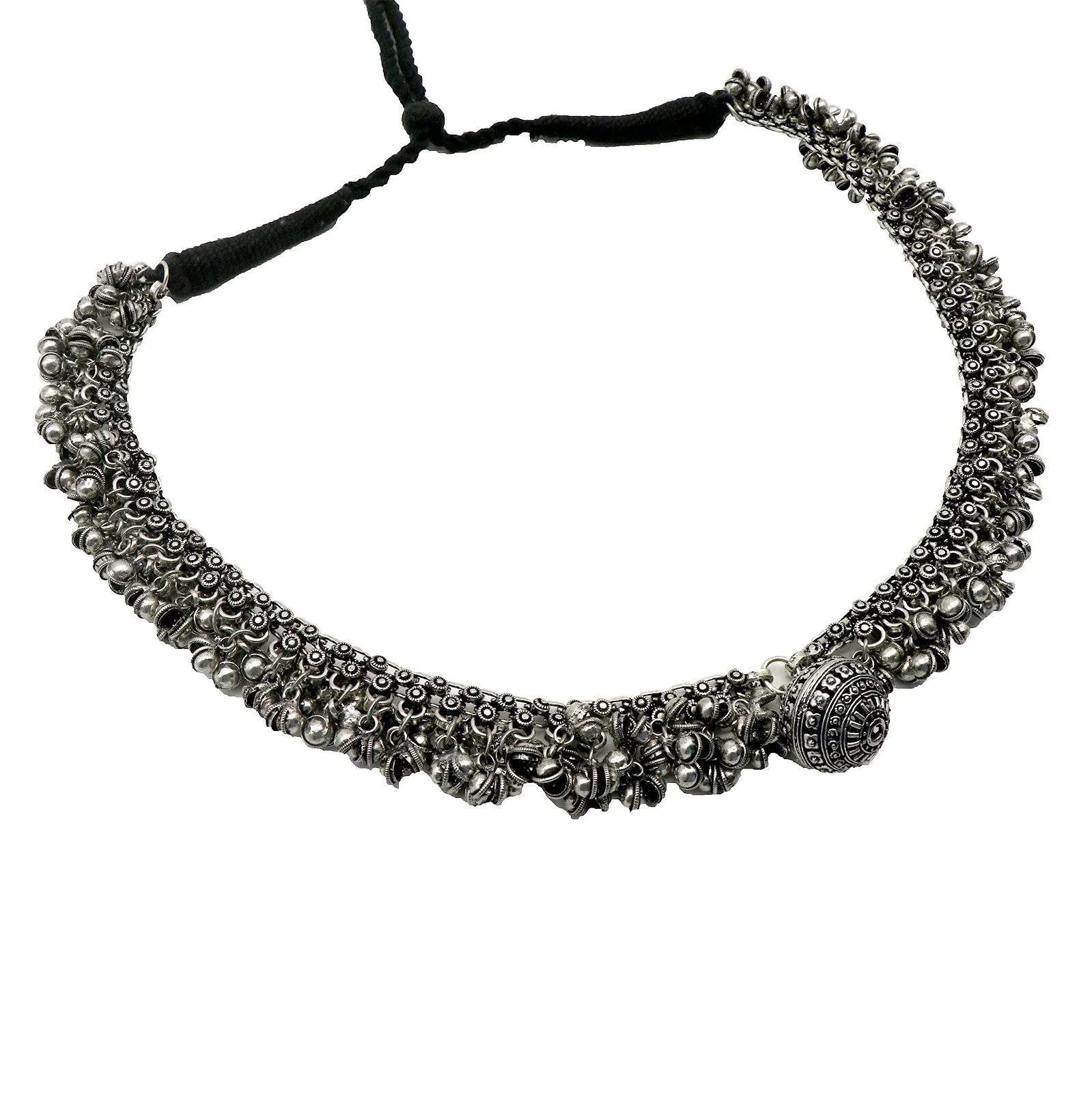 Teejh Oxidized Ghungroo Long Necklace - Image 4