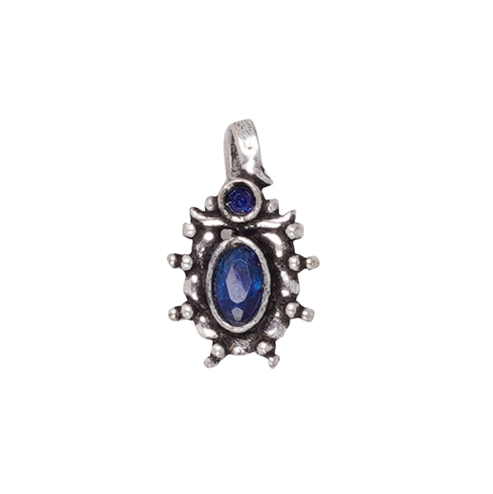 Teejh Parthavi Blue Stone Nose Pin - Image 3